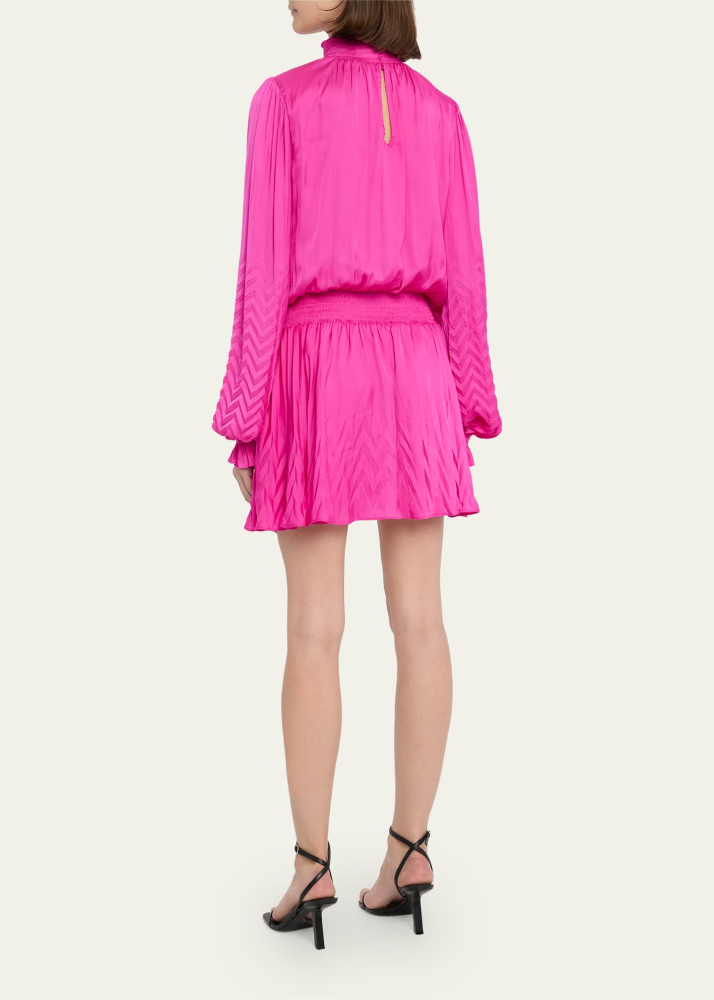 Chevron deals pleated dress