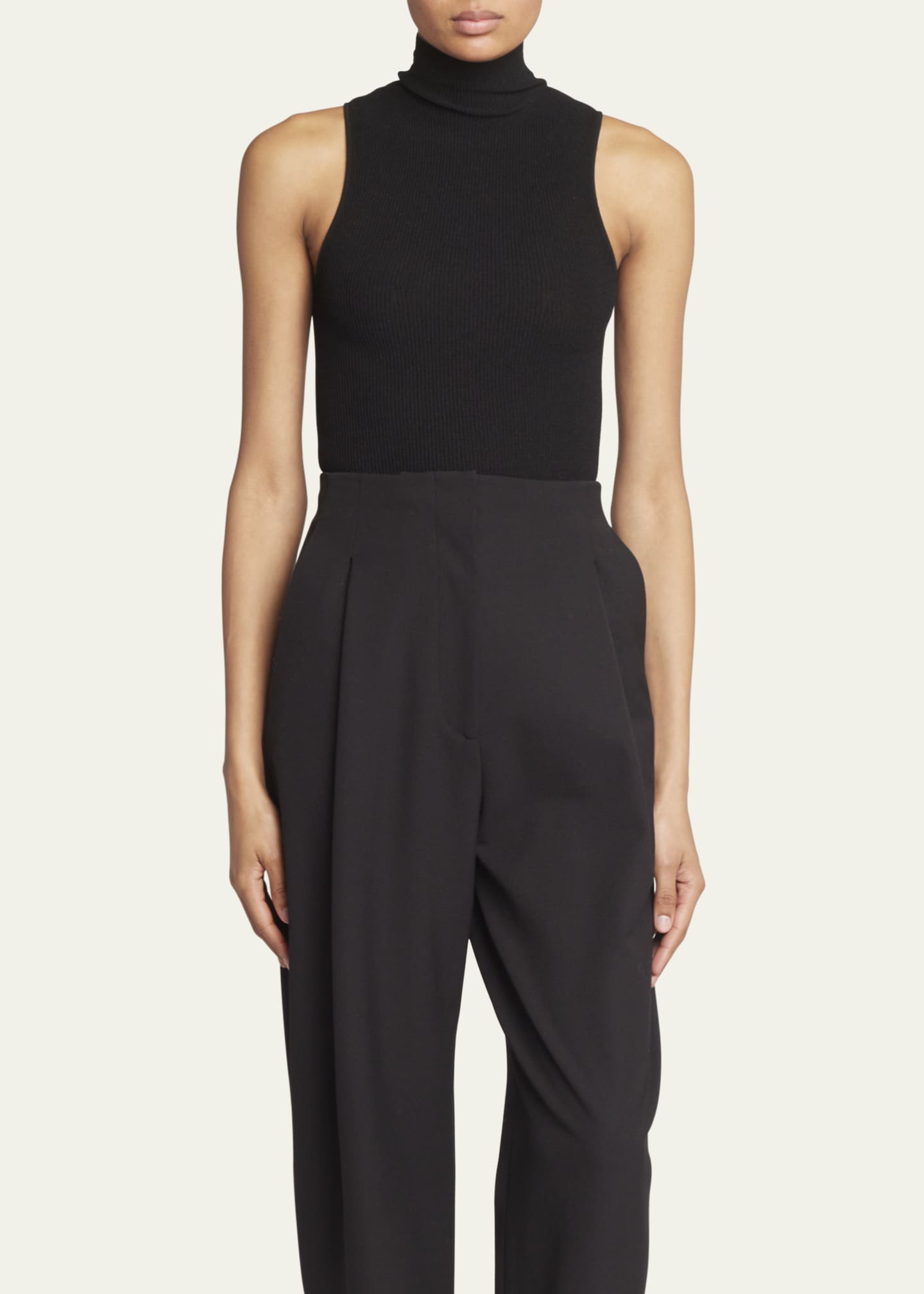 Proenza Schouler Matte Viscose Knit Ribbed Top Image 2 of 5
