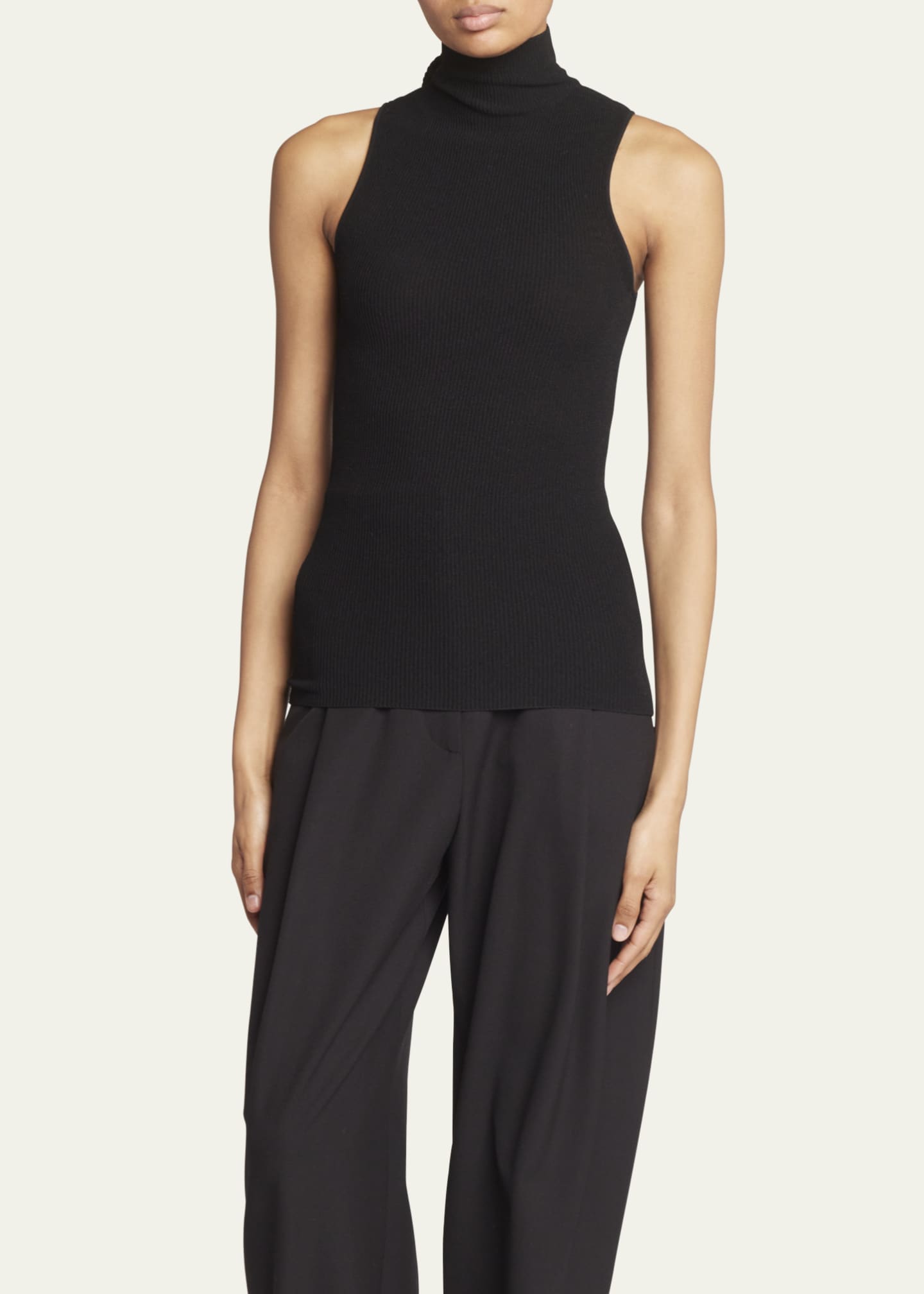 Proenza Schouler Matte Viscose Knit Ribbed Top Image 4 of 5