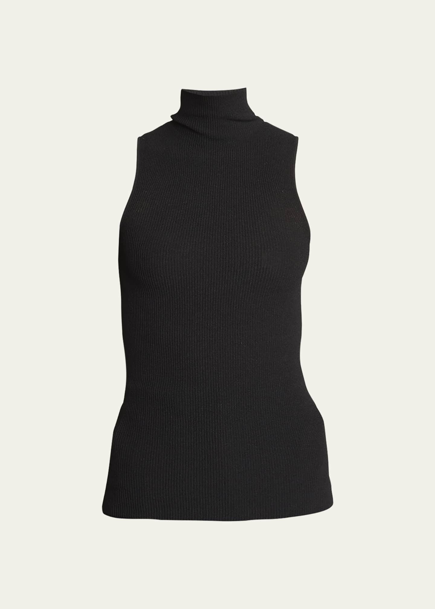 Proenza Schouler Matte Viscose Knit Ribbed Top Image 1 of 5