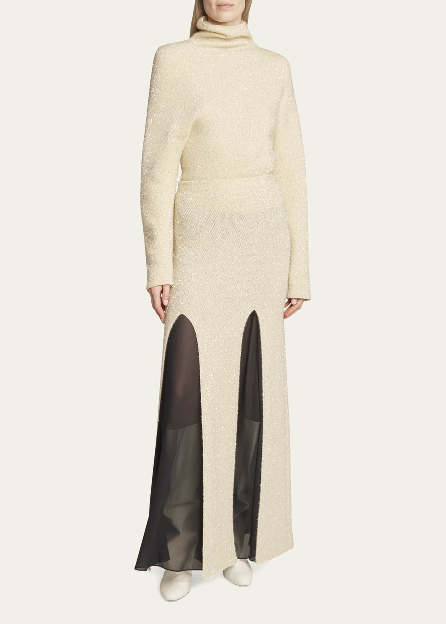 Proenza Schouler Technical Sequin Knit Slit Skirt - Bergdorf Goodman