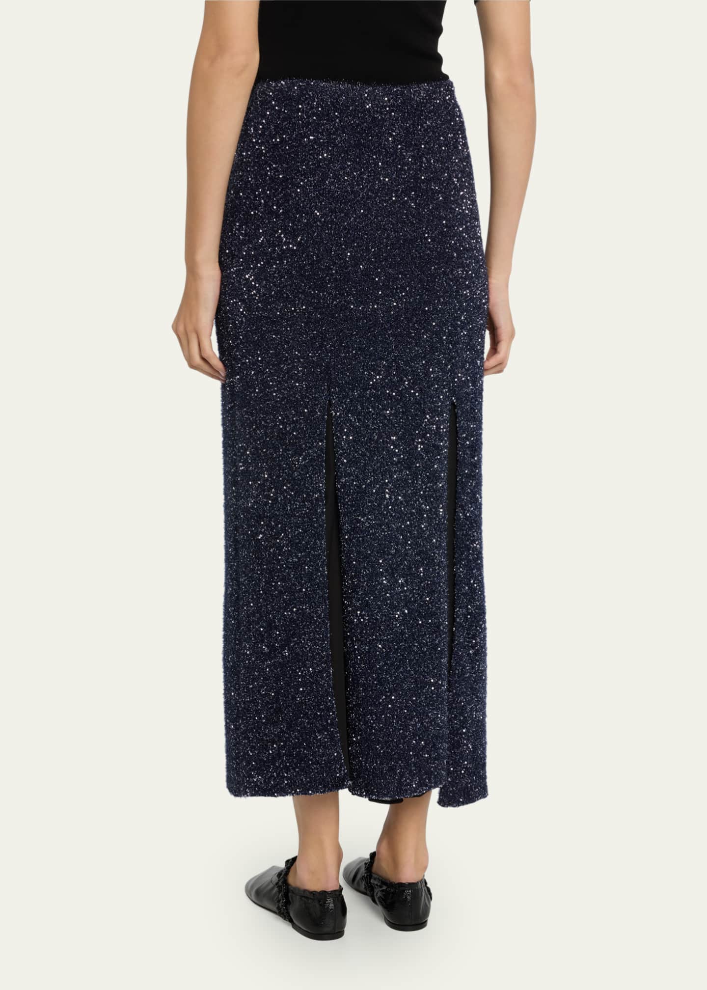 Proenza Schouler Technical Sequin Knit Slit Skirt - Bergdorf Goodman
