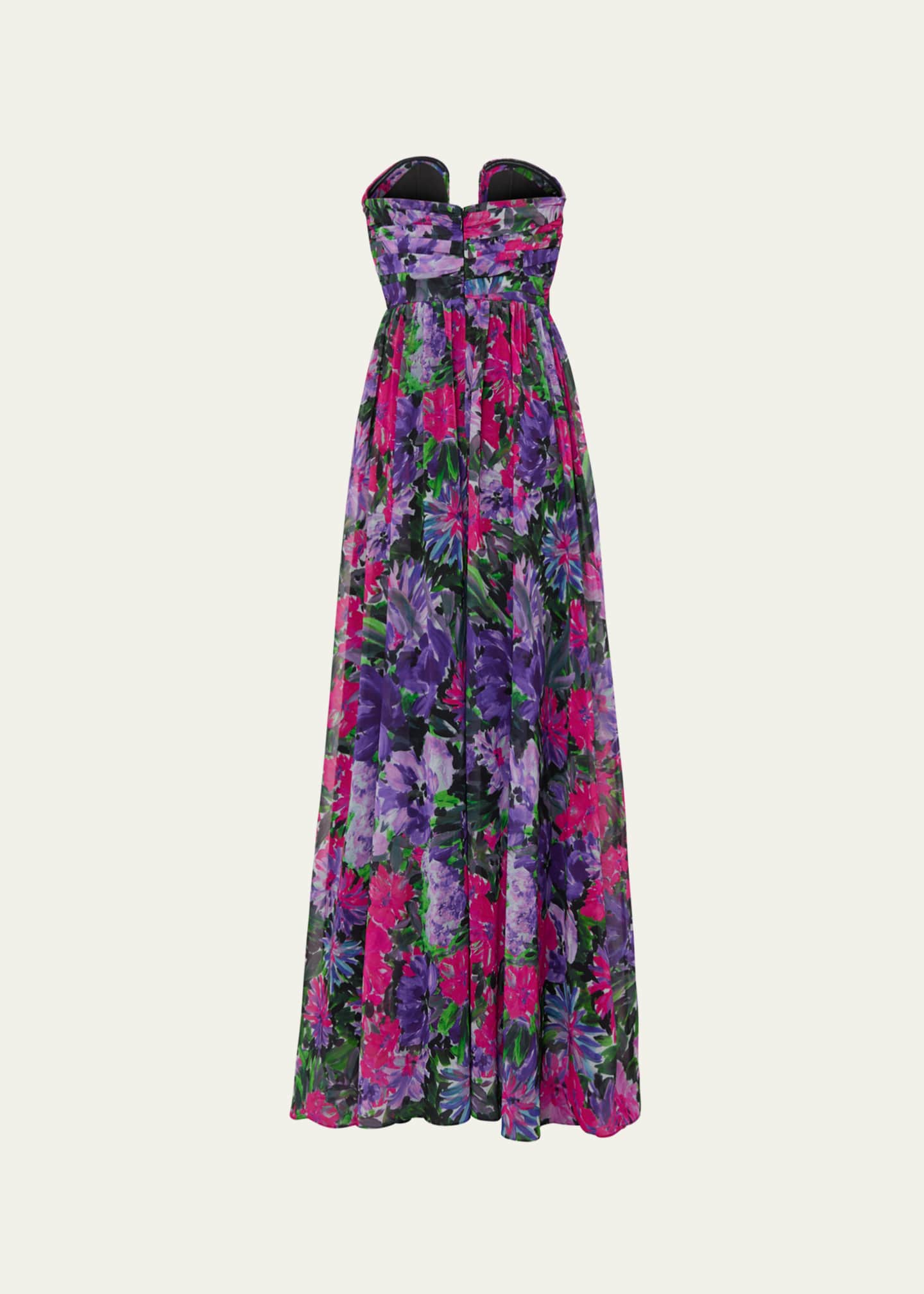 Milly River Garden Strapless Floral-Print Gown - Bergdorf Goodman