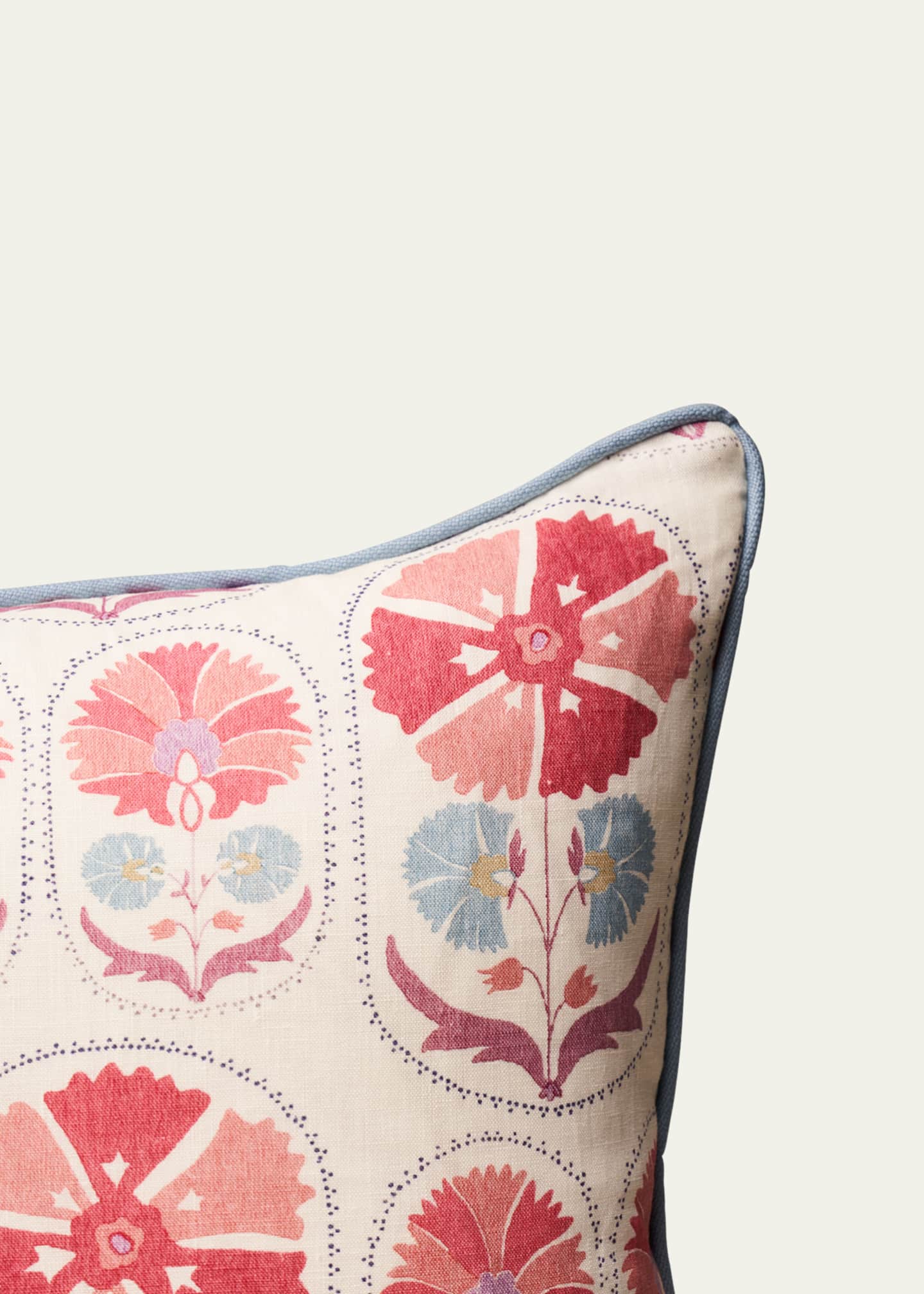 Schumacher Anjuna Floral Linen Pillow Image 2 of 2