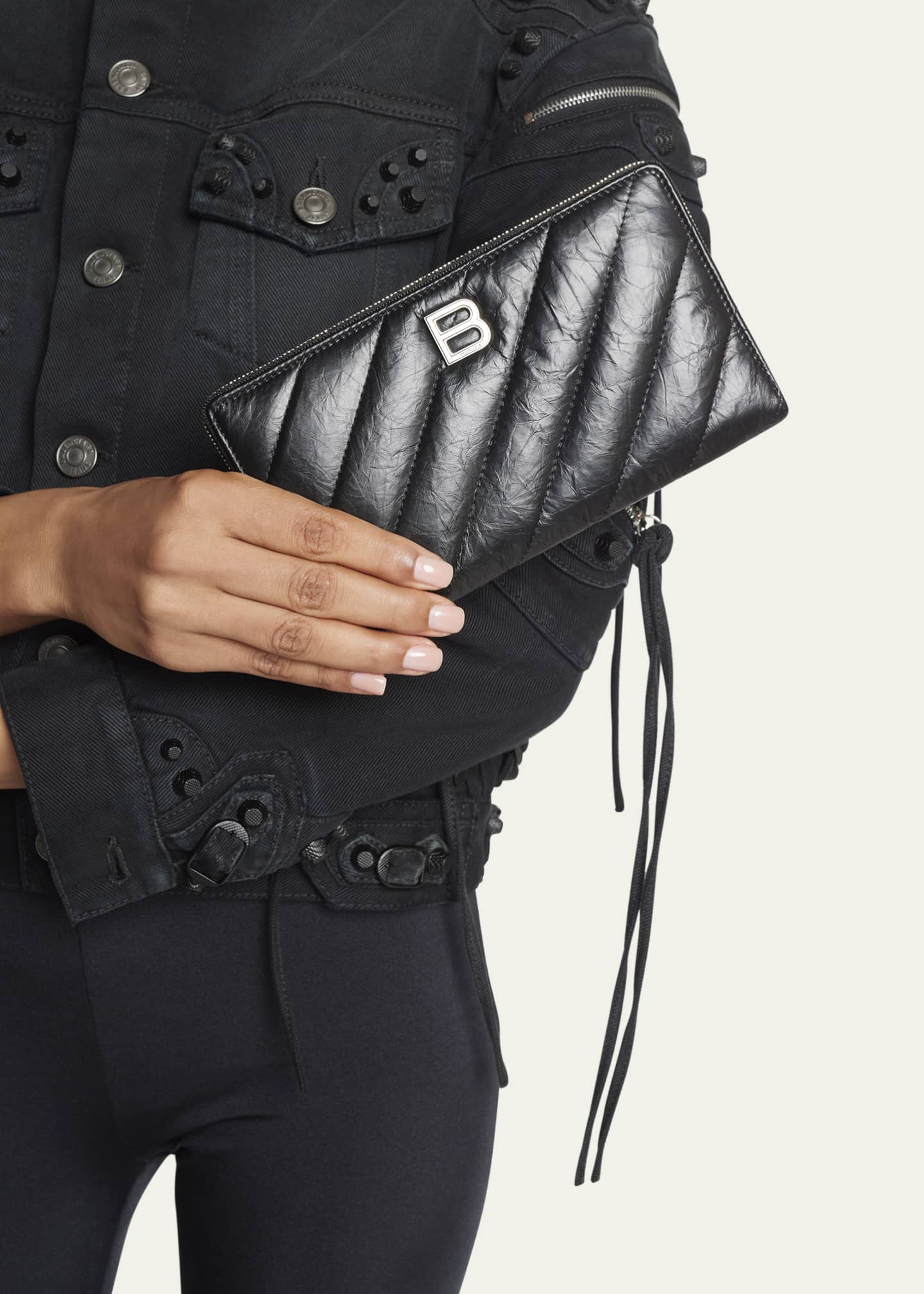 Balenciaga continental wallet on chain hot sale