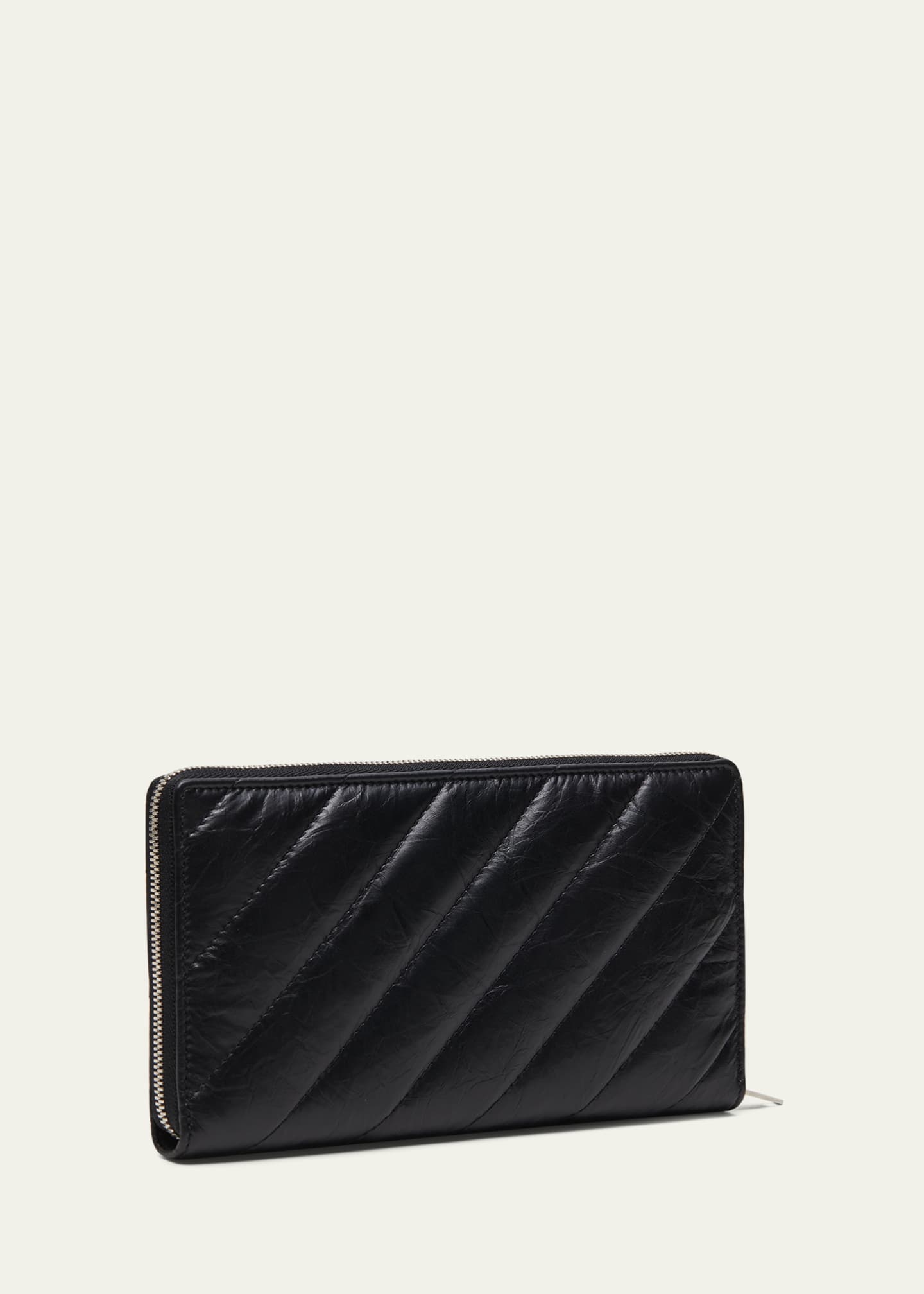 Balenciaga Crush Zip Quilted Continental Wallet - Bergdorf Goodman