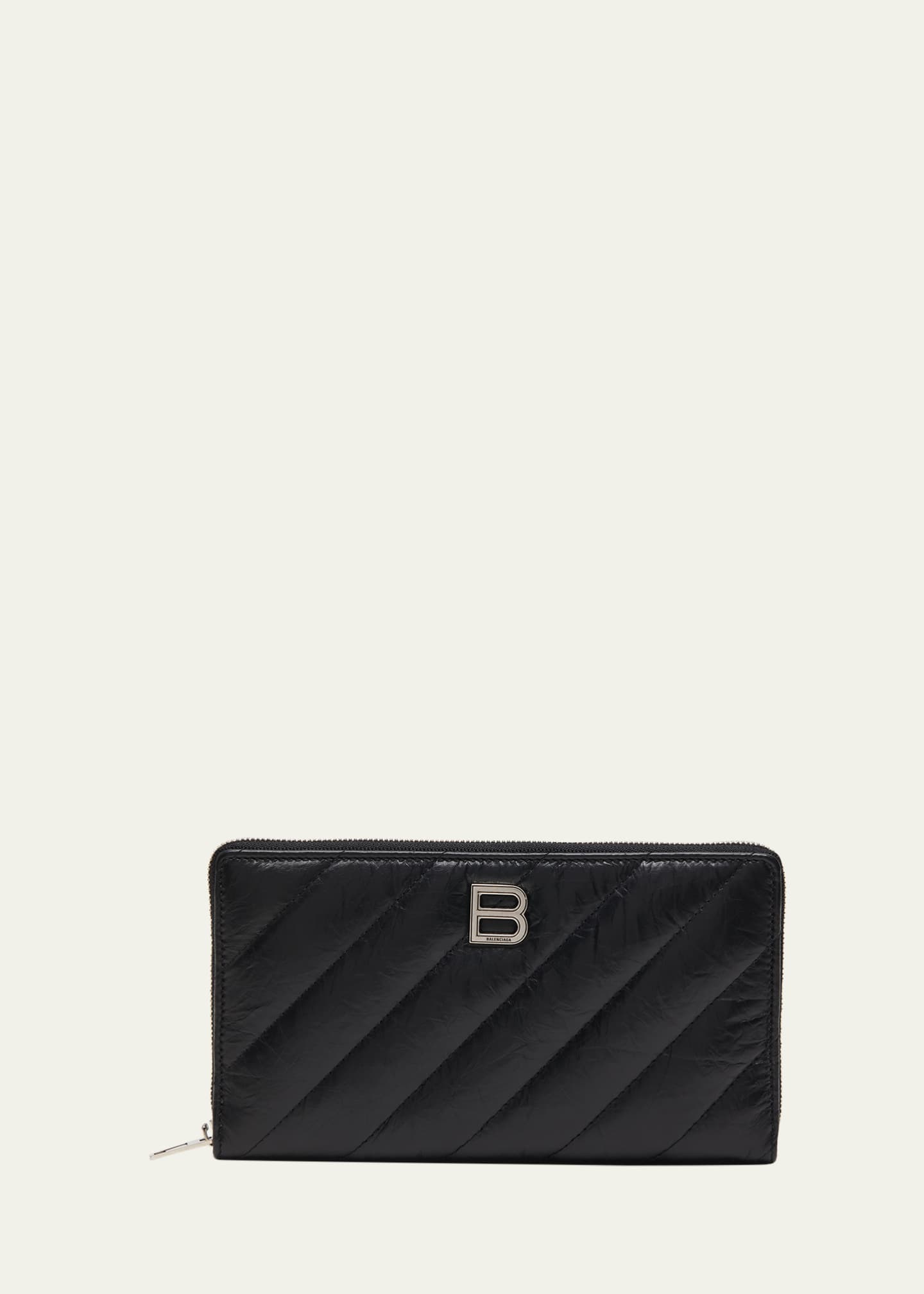 Balenciaga Crush Zip Quilted Continental Wallet - Bergdorf Goodman