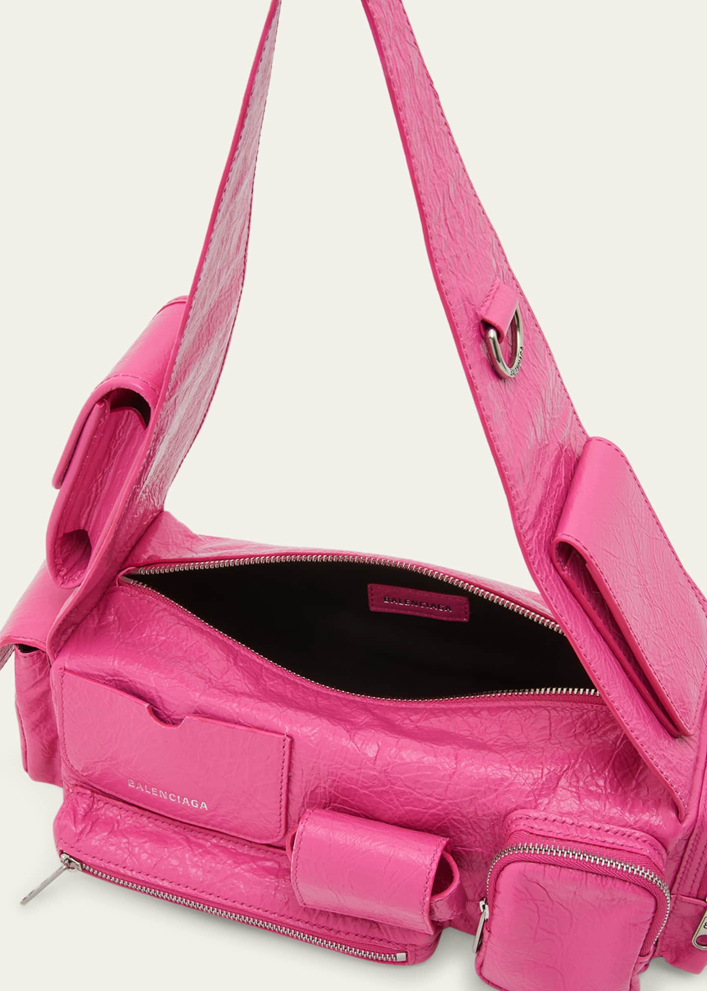 Superbusy XS Leather Shoulder Bag in Pink - Balenciaga