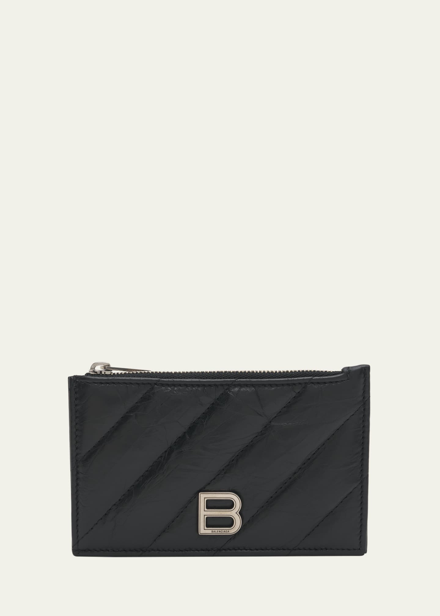 Balenciaga black card holder on sale