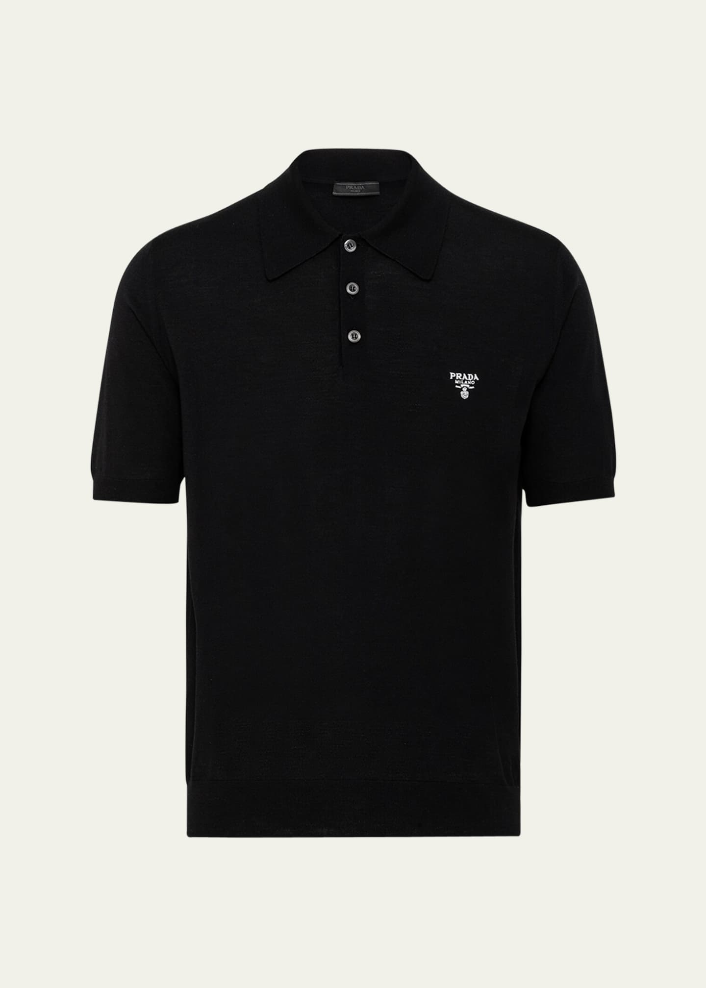 Prada Men's Wool Logo Polo Image 1 of 4