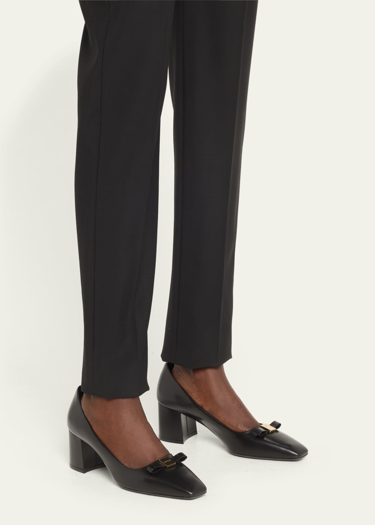 Ferragamo bow-detail block-heel Pumps - Farfetch