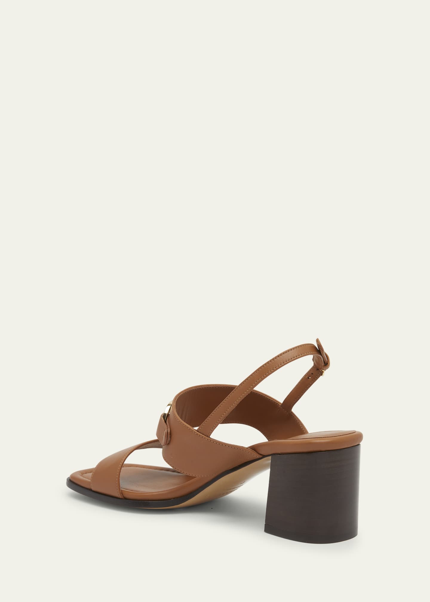 Ferragamo Lou Leather Gancio Slingback Sandals Image 2 of 3