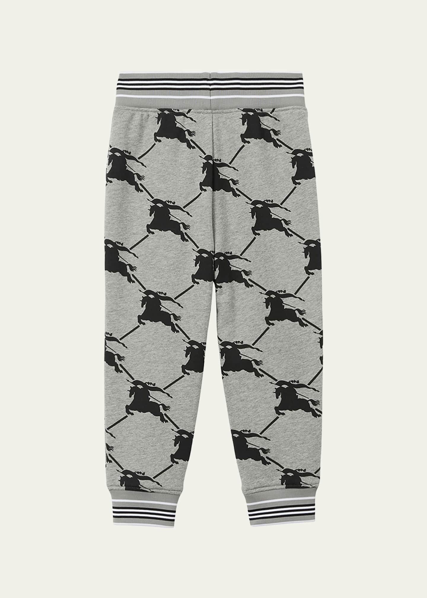 Burberry Boy s Sidney Equestrian Knight Printed Sweatpants Size 3