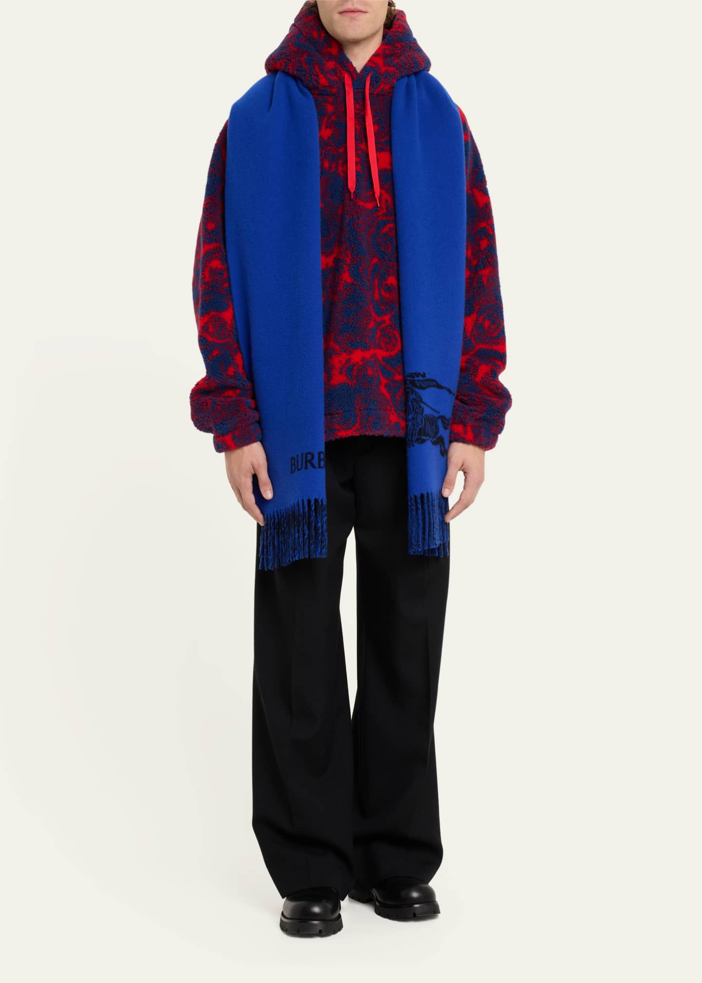 Burberry fleece online scarf