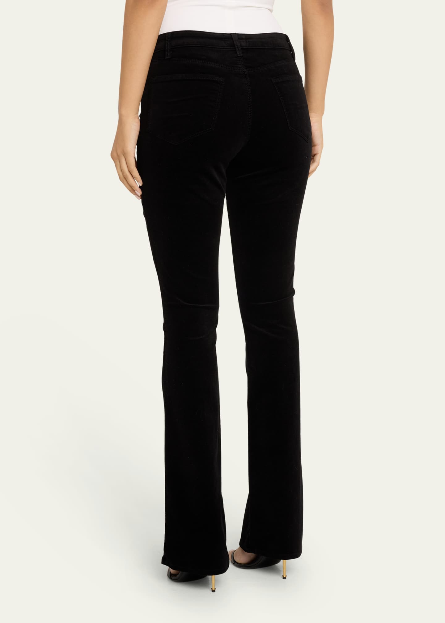 L'Agence Stevie High Rise Straight Gold Chain Jeans Bergdorf Goodman