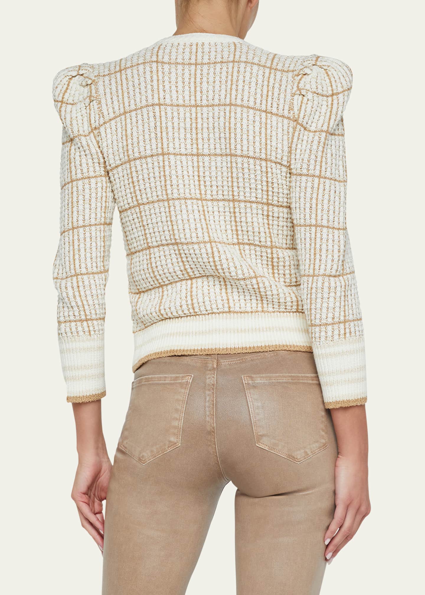 L'Agence Jenni Knit Three-Quarter Sleeve Cardigan Image 3 of 5