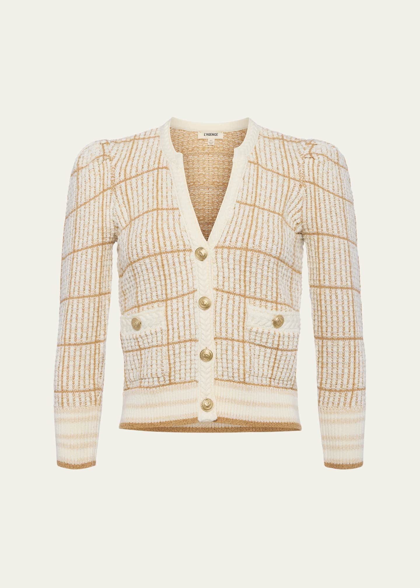 L'Agence Jenni Knit Three-Quarter Sleeve Cardigan Image 1 of 5