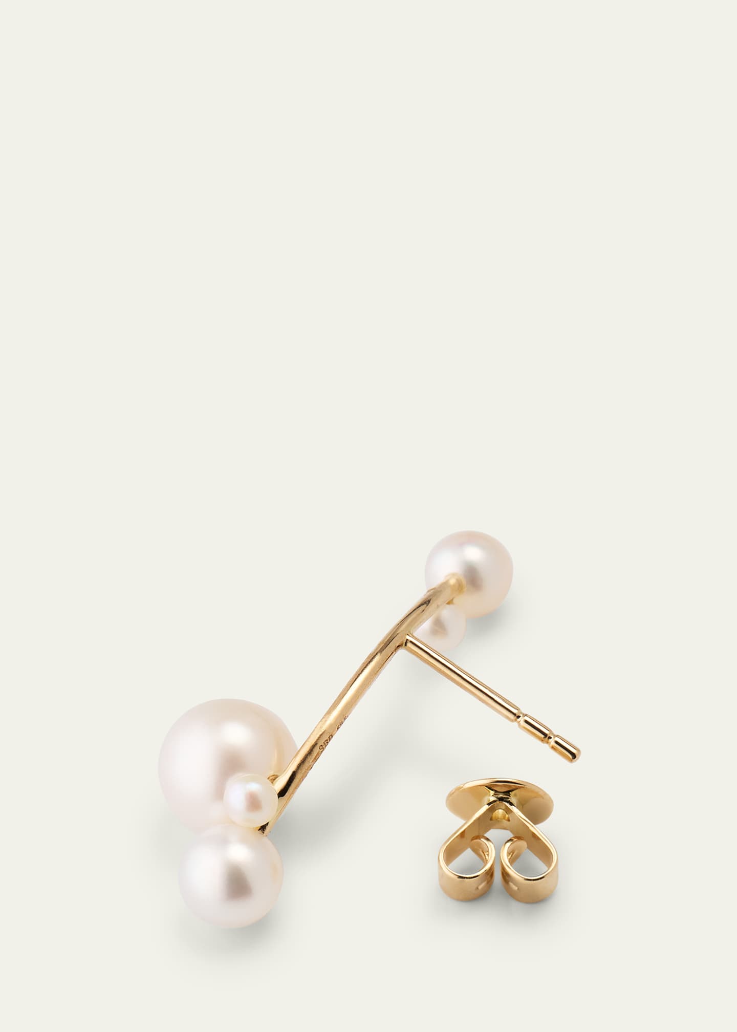 Sophie Bille Brahe 14K Recycled Gold Stellari Single Right Earring with Pearls Image 4 of 4