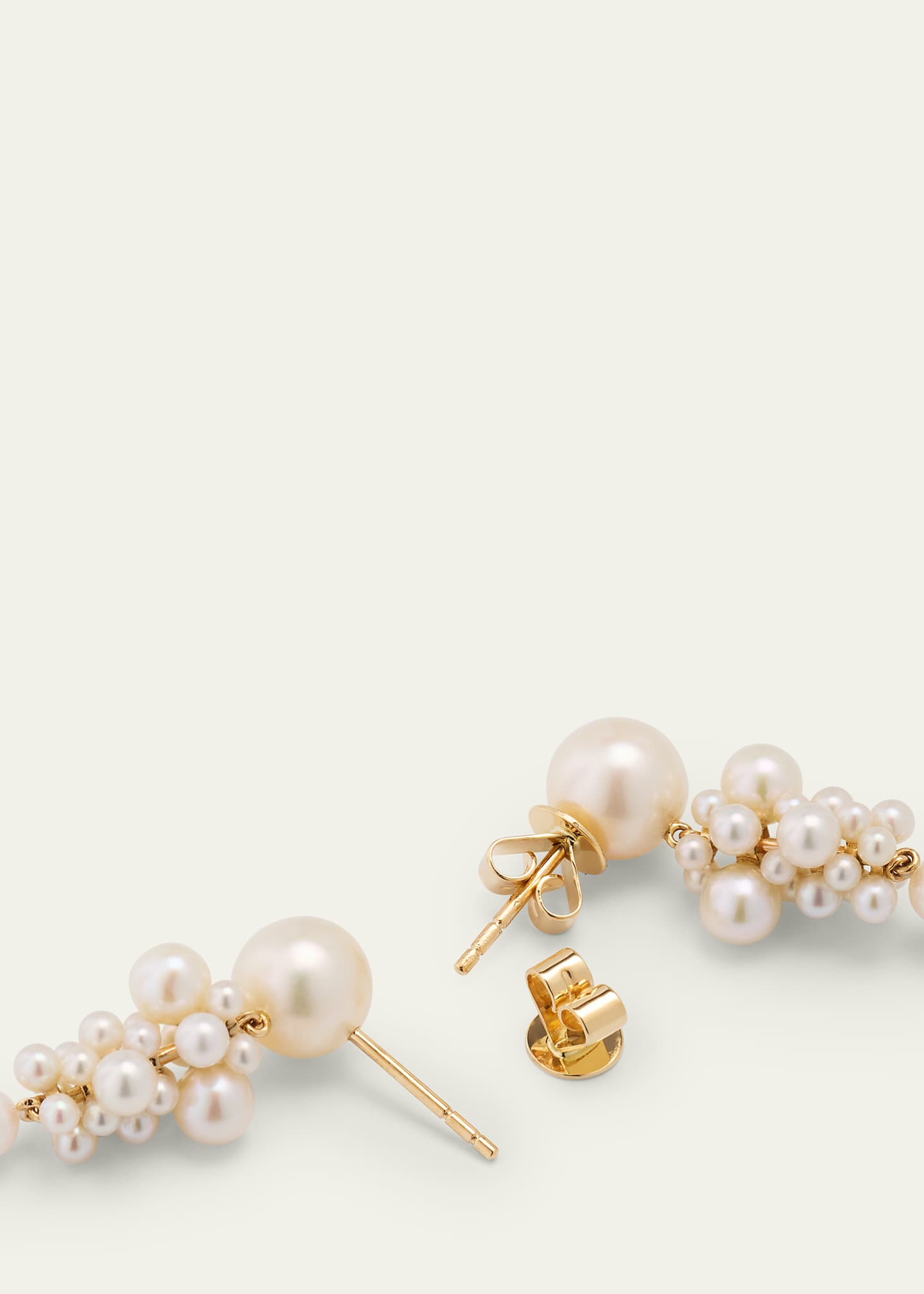 Sophie Bille Brahe 14K Recycled Gold Colona Earrings with Freshwater Pearls Image 4 of 4