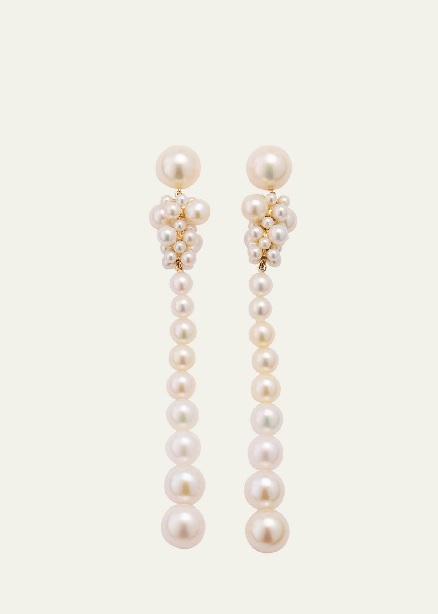 Sophie Bille Brahe 14K Recycled Gold Colona Earrings with Freshwater Pearls Image 1 of 4