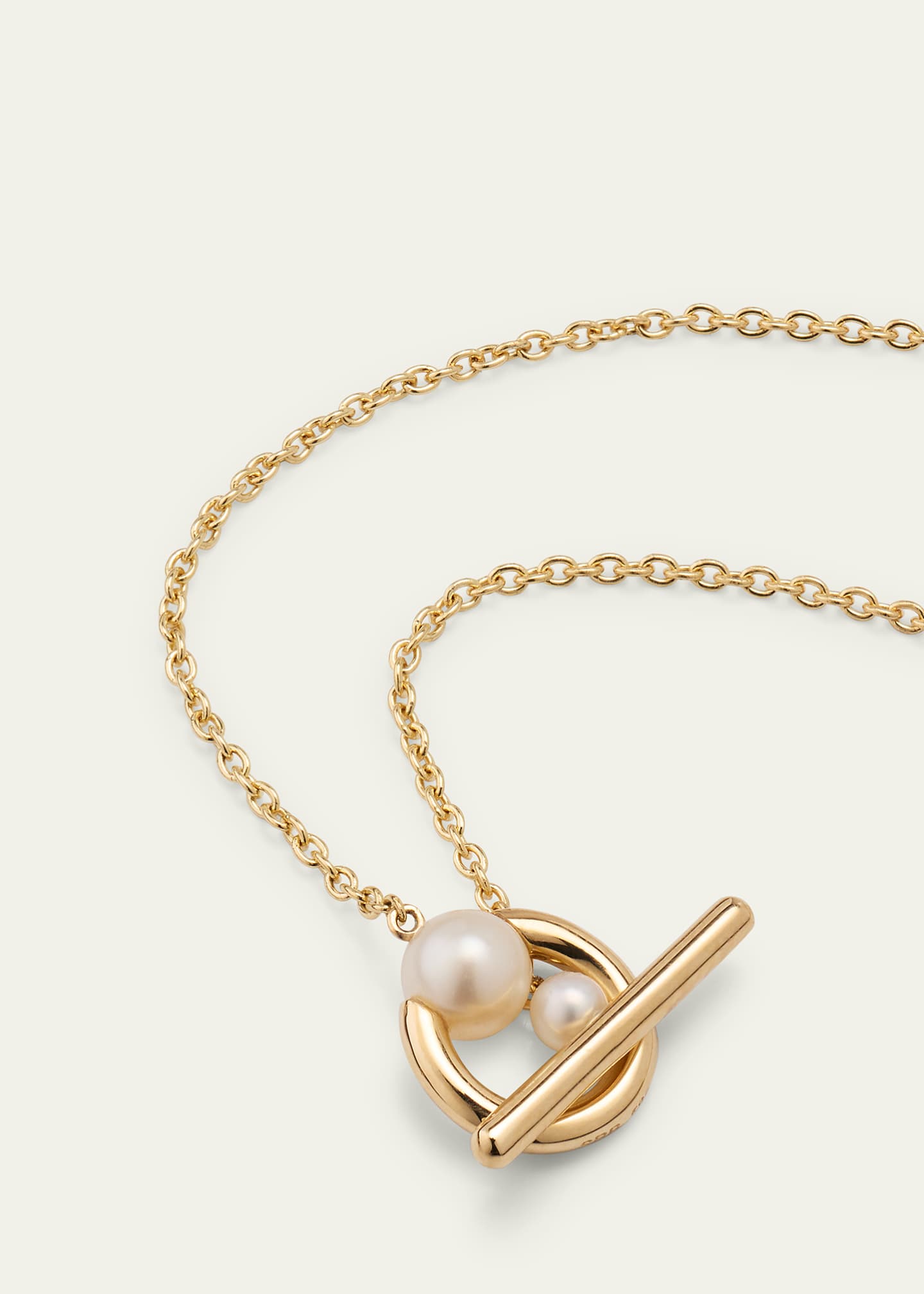 Sophie Bille Brahe 14K Recycled Yellow Gold Claudia Simple Necklace with Freshwater Pearls Image 3 of 4