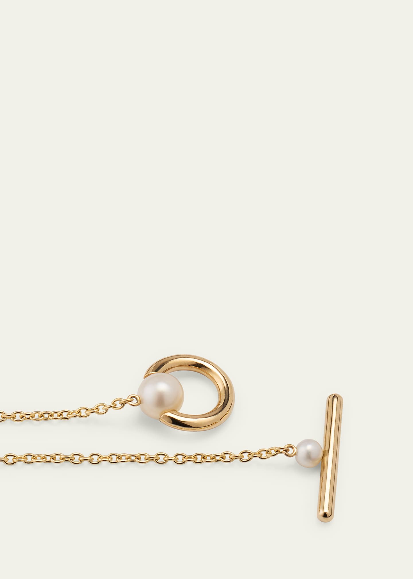 Sophie Bille Brahe 14K Recycled Yellow Gold Claudia Simple Necklace with Freshwater Pearls Image 4 of 4