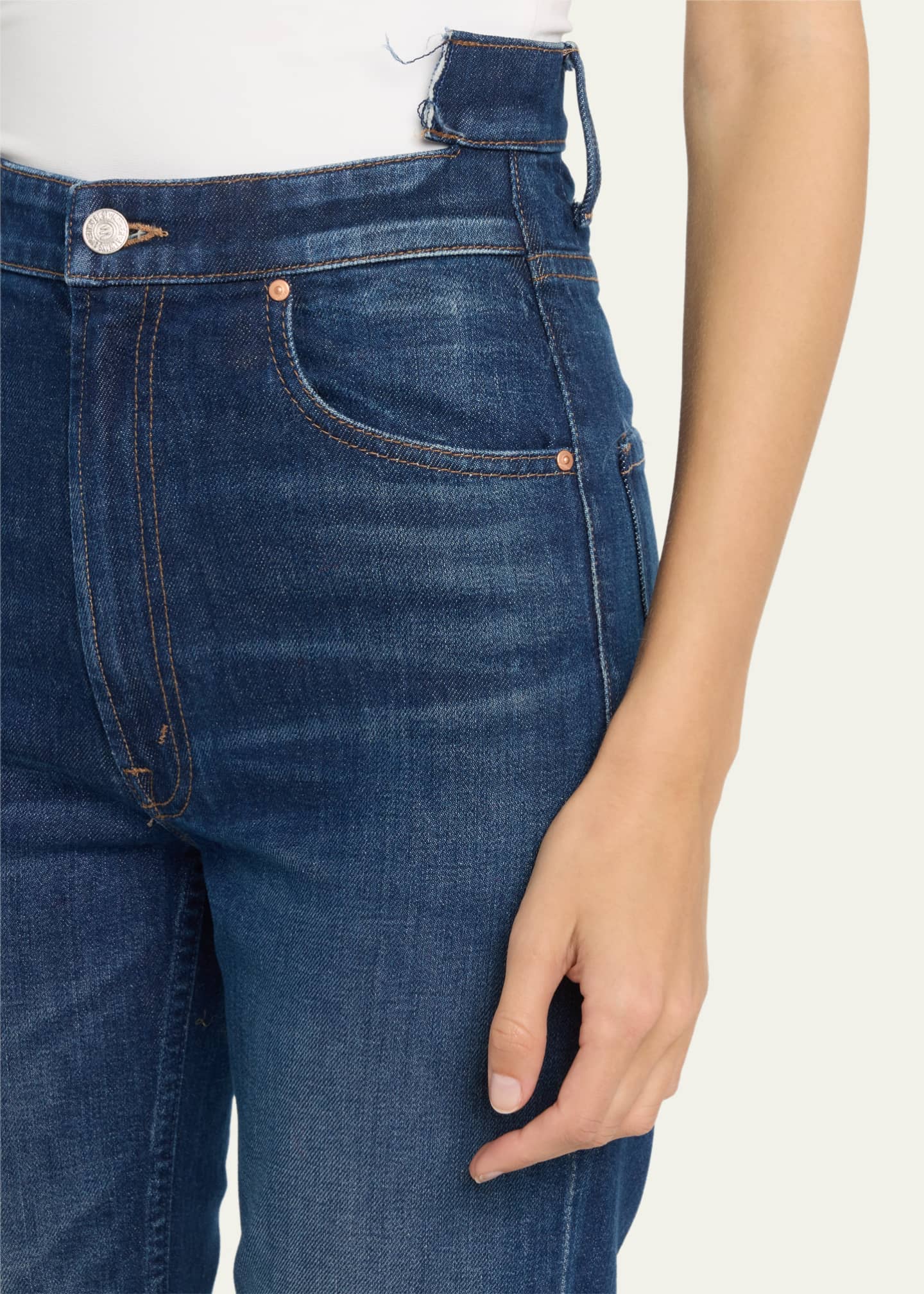 MOTHER The High Waisted Rider Shift Sneak Jeans - Bergdorf Goodman