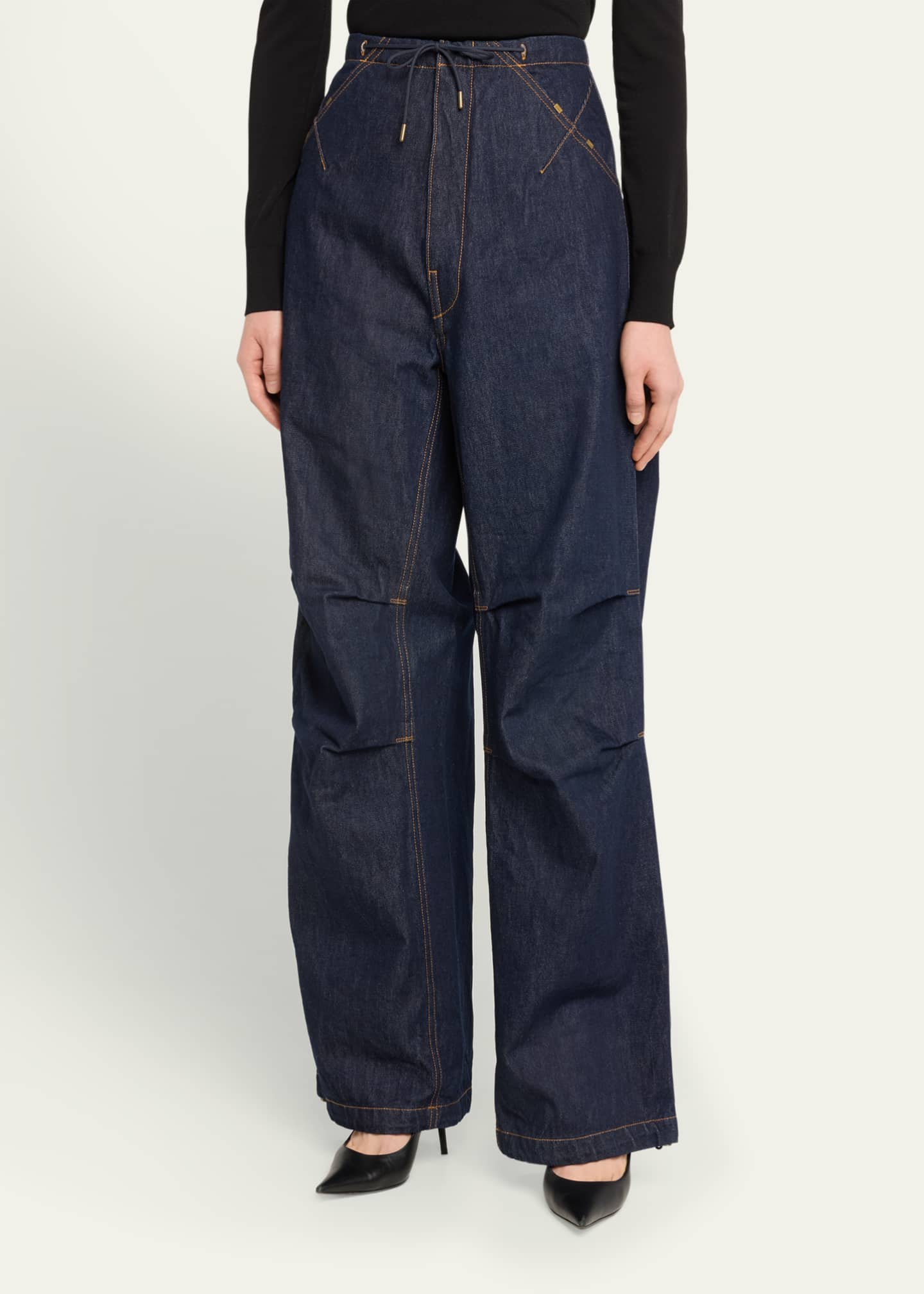 DARKPARK Daisy Denim Military Pants Bergdorf Goodman