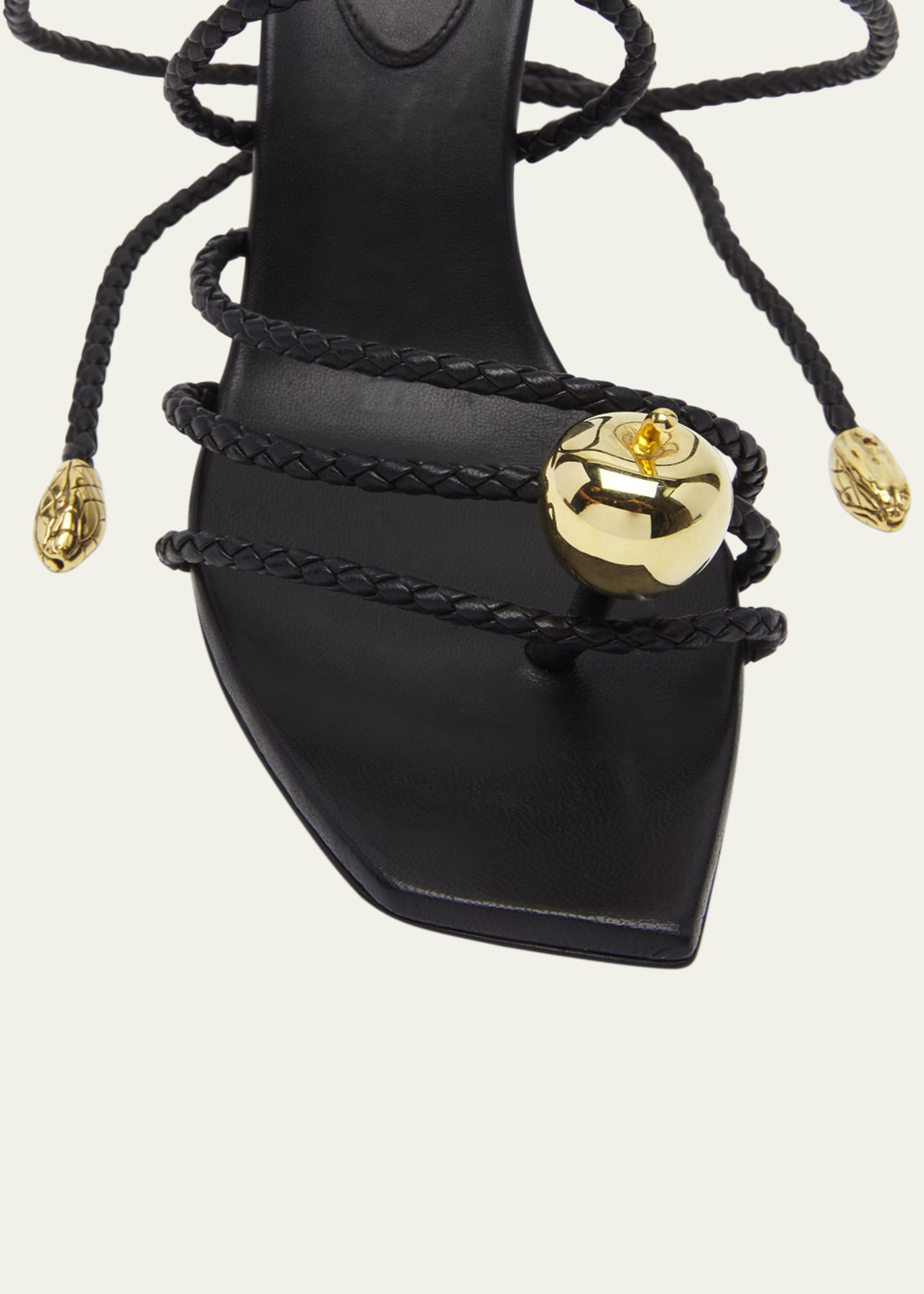 Bottega Veneta Adam Strappy Apple Ankle-Wrap sandals Image 6 of 6