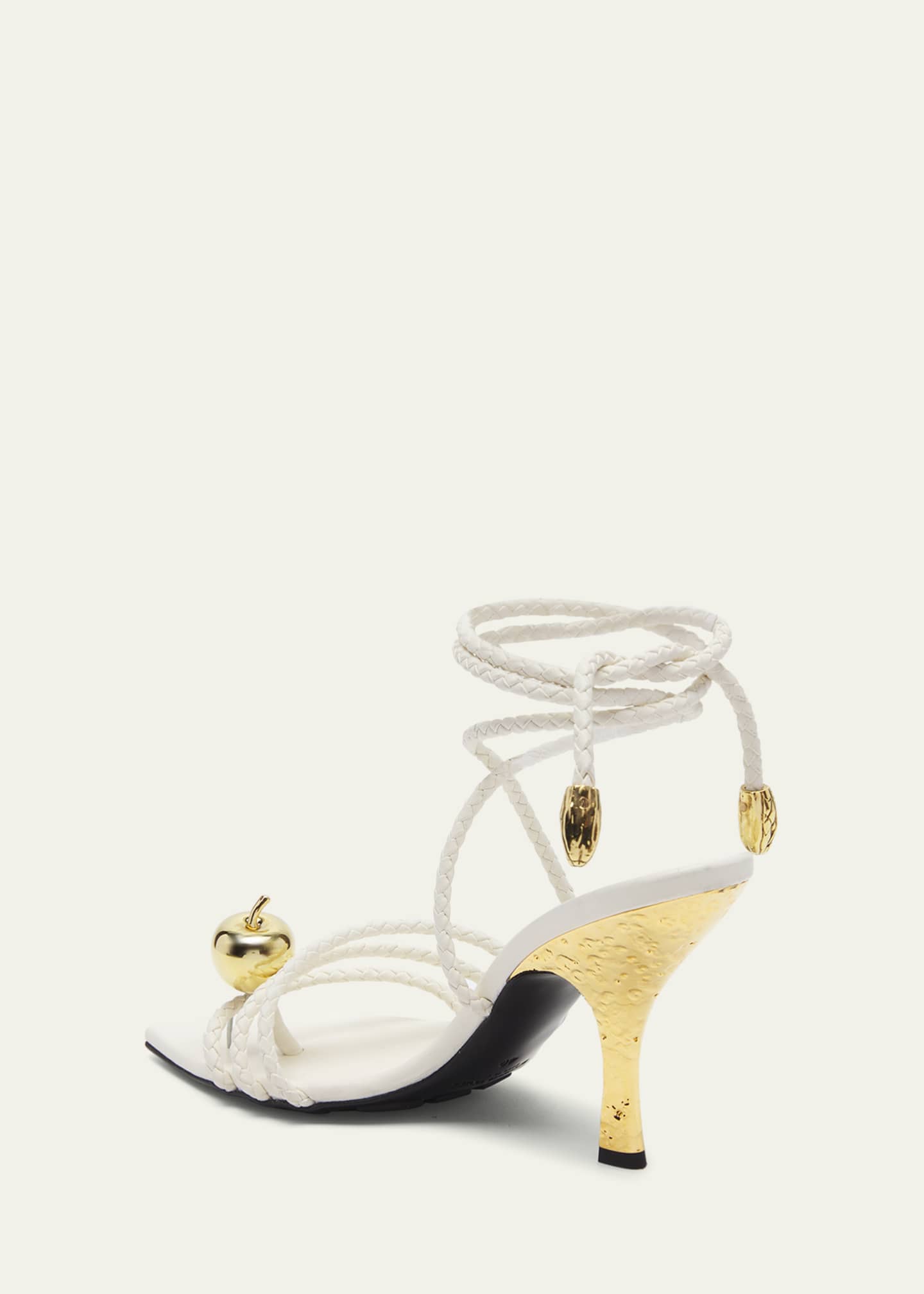 Bottega Veneta Adam Strappy Apple Ankle-Wrap sandals Image 4 of 6