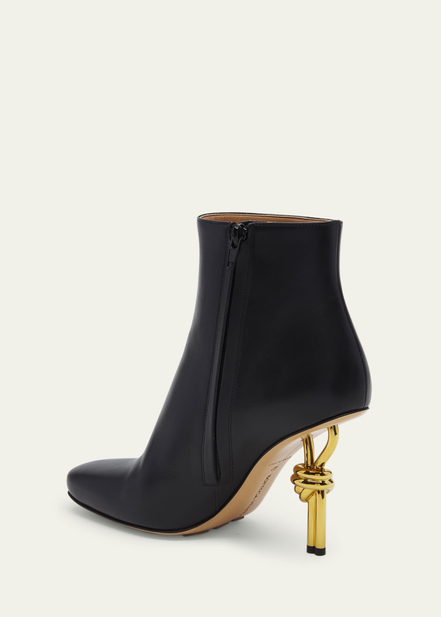 Bottega Veneta Leather Knot Heel Ankle Boots Bergdorf Goodman