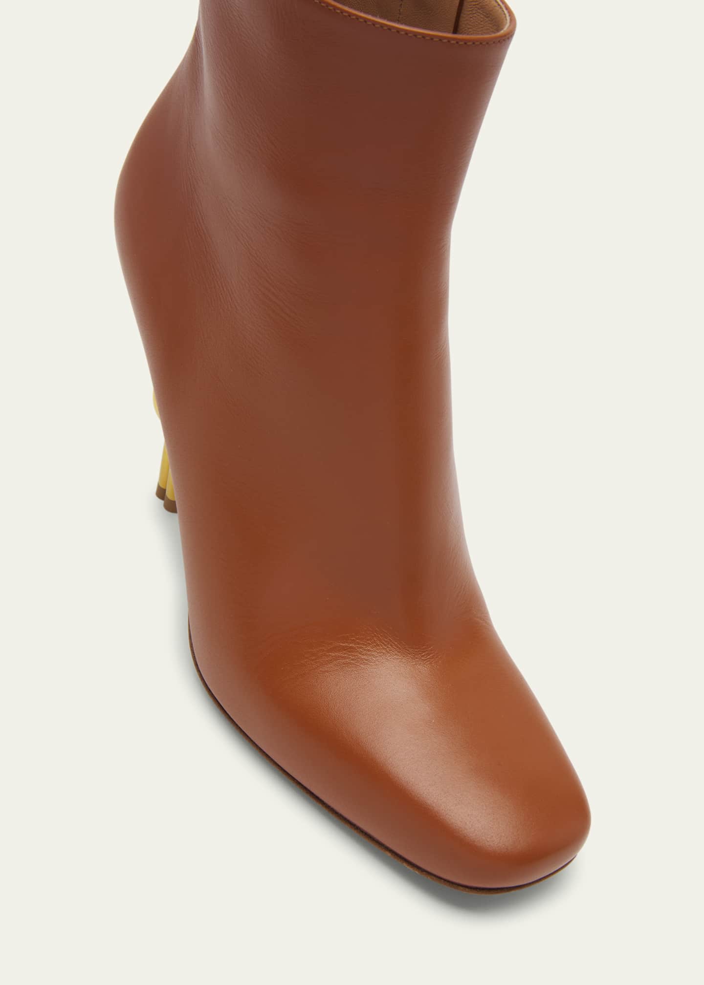 Bottega Veneta Leather Knot-Heel Ankle Booties - Bergdorf