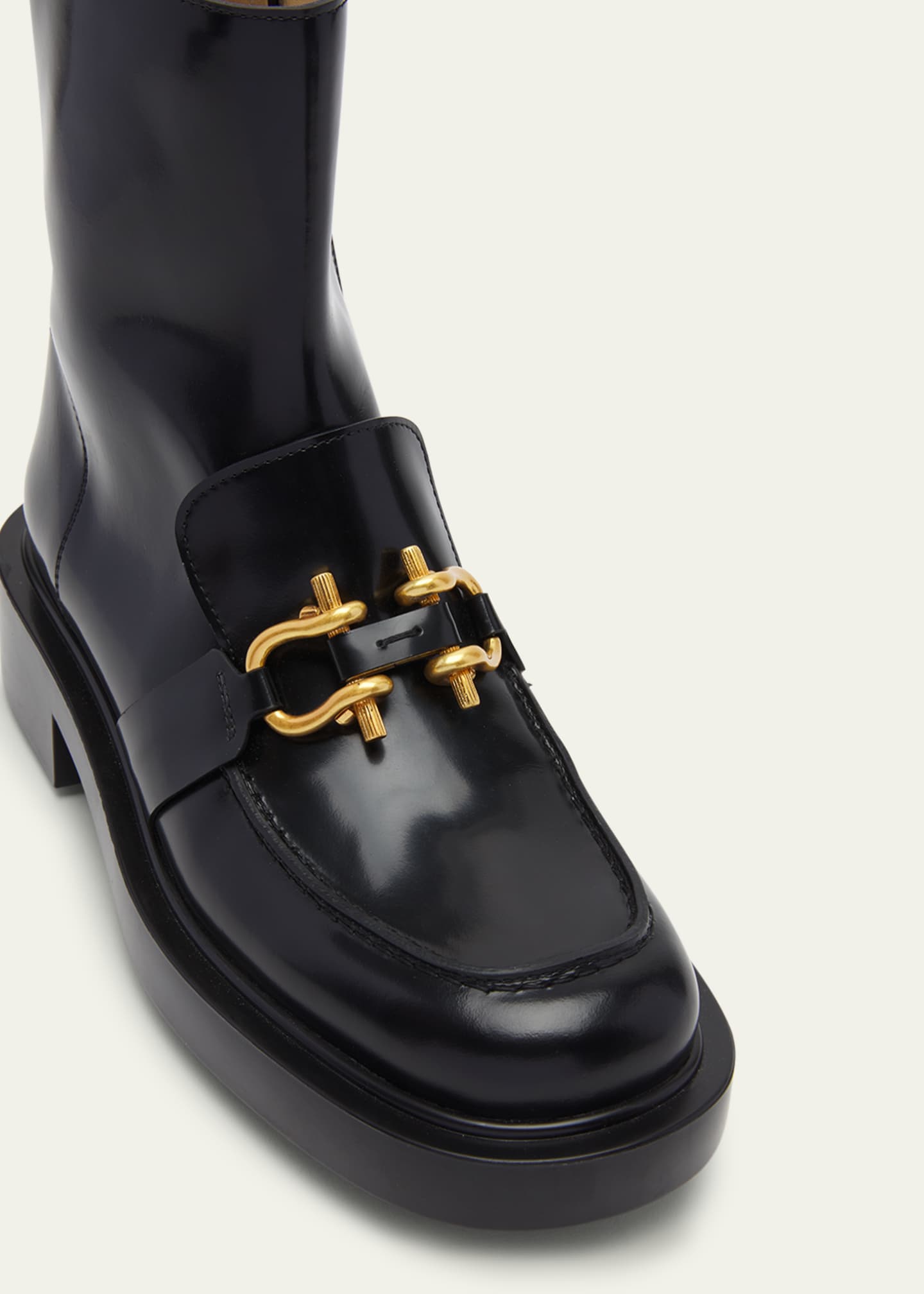 Bottega Veneta Monsieur Leather Bit Chunky Ankle Boots Image 5 of 5