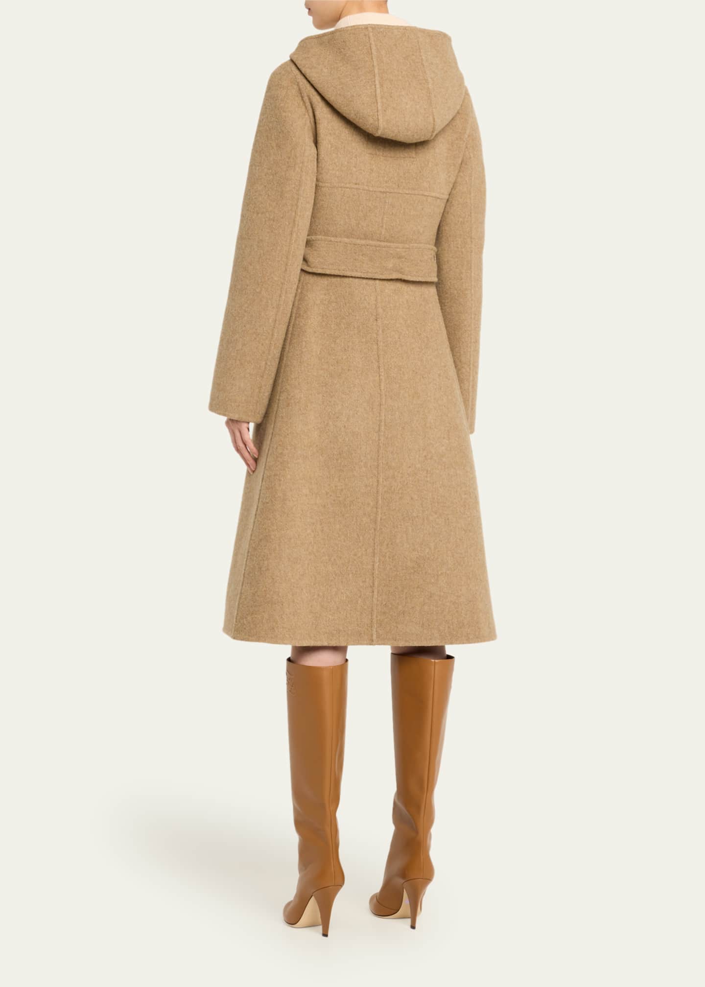 Burberry Cashmere and Wool Hooded Coat