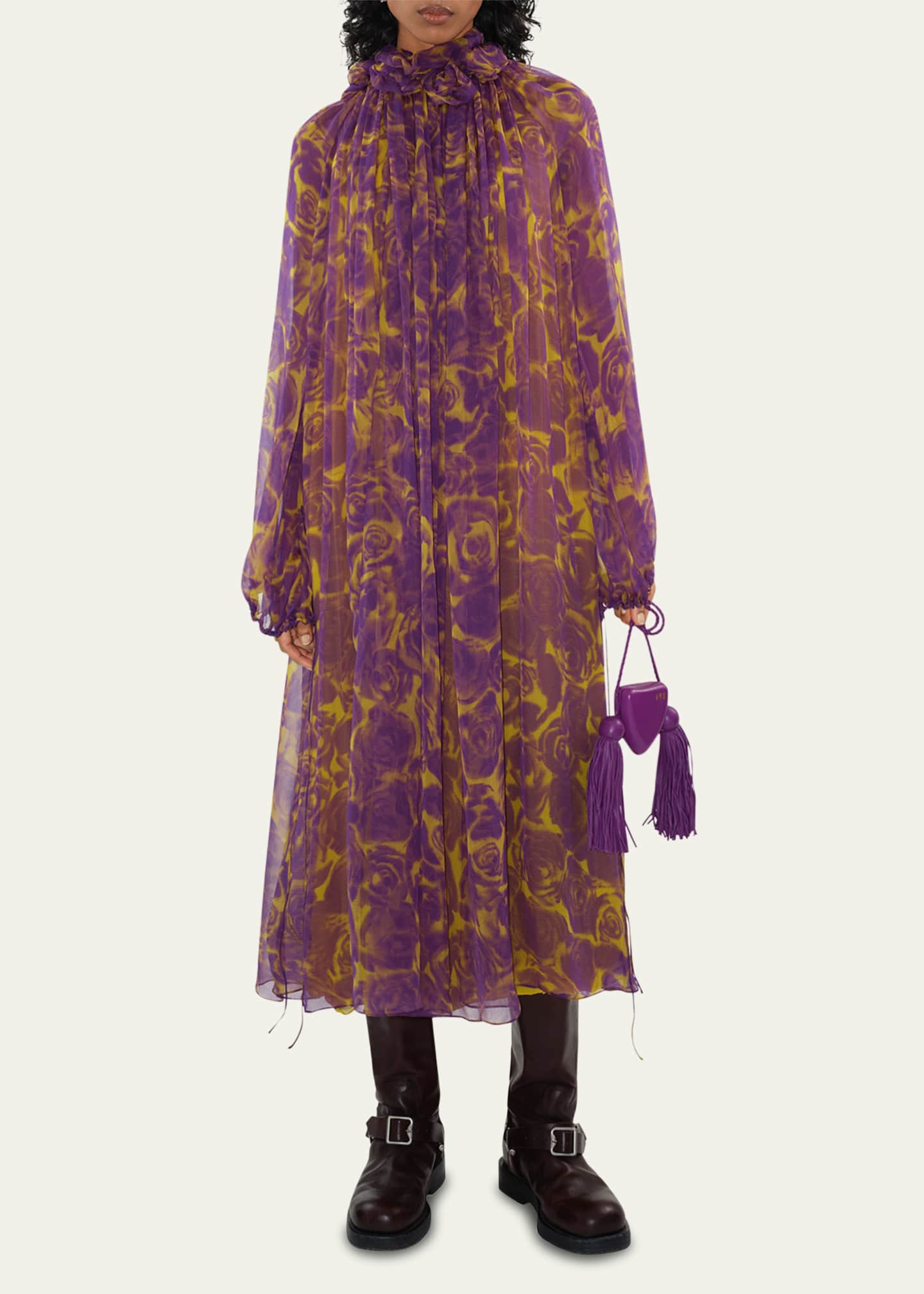 Burberry top chiffon dress