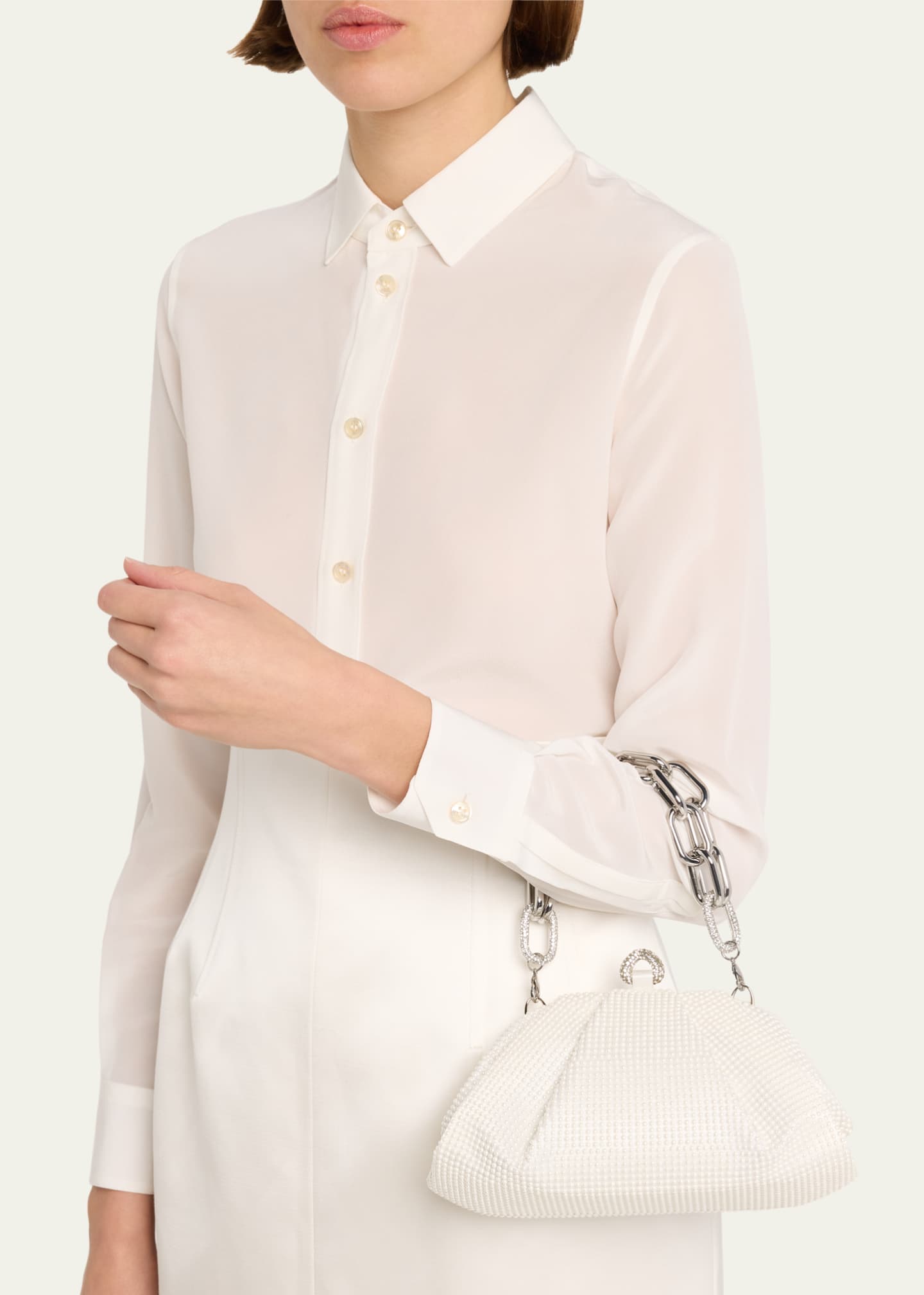 Judith Leiber Couture Gemma Pearly Rhinestone Top-Handle Bag Image 2 of 5