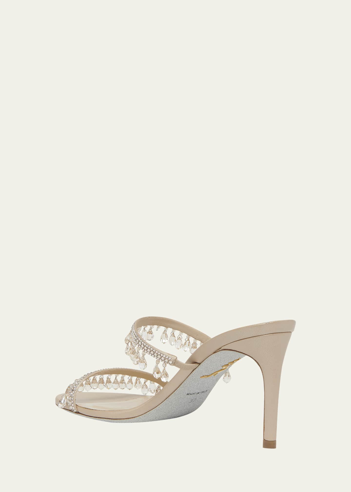 Rene Caovilla Chandelier Two-Band Slide Sandals Image 4 of 5