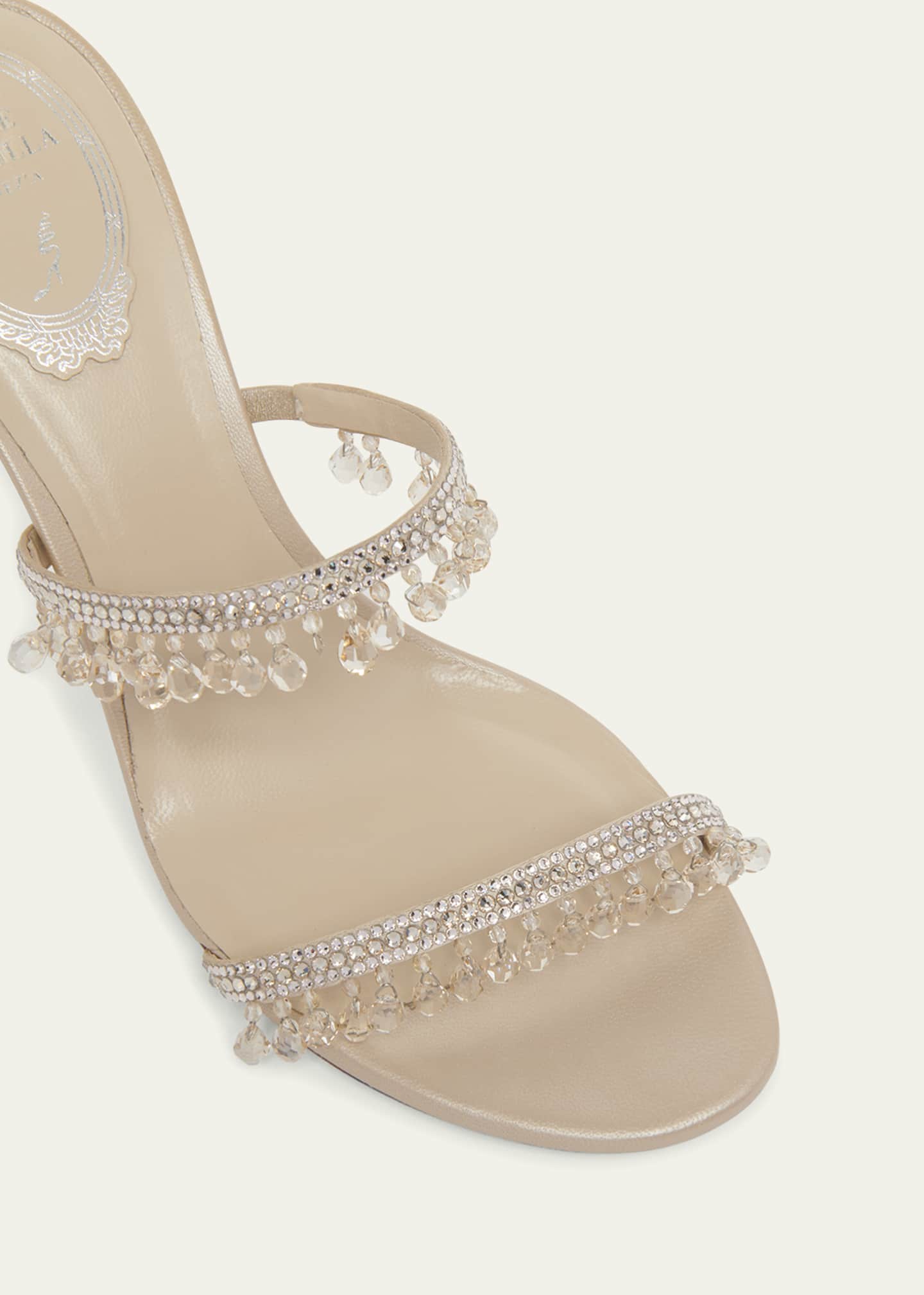 Rene Caovilla Chandelier Two-Band Slide Sandals Image 5 of 5