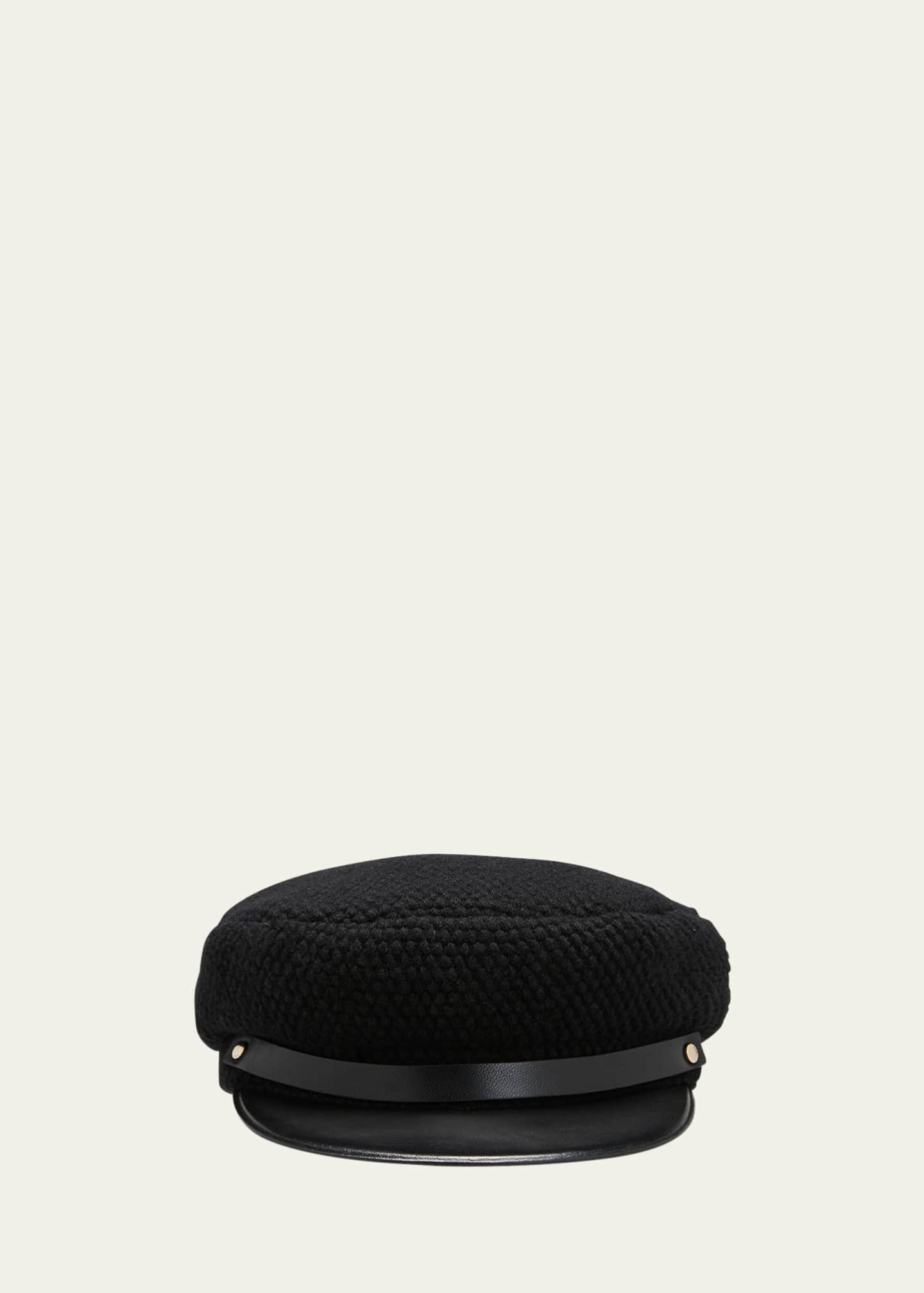 Inverni Woven Cashmere-Blend Newsboy Cap Image 1 of 2
