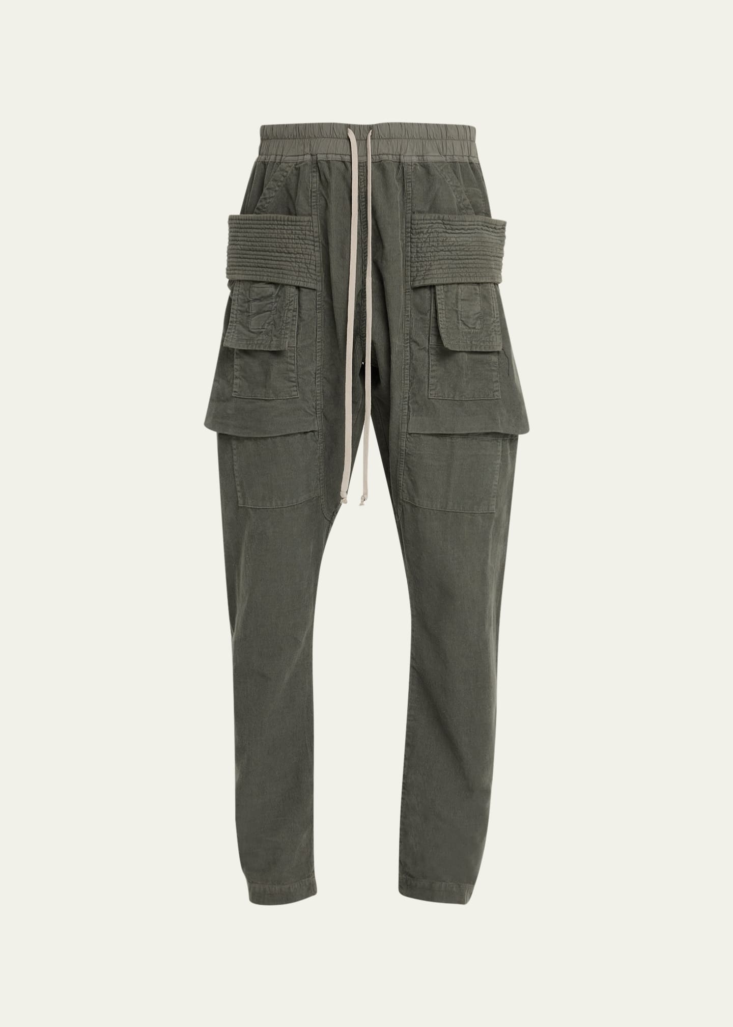 DRKSHDW RICK OWENS Men's Creatch Corduroy Cargo Pants