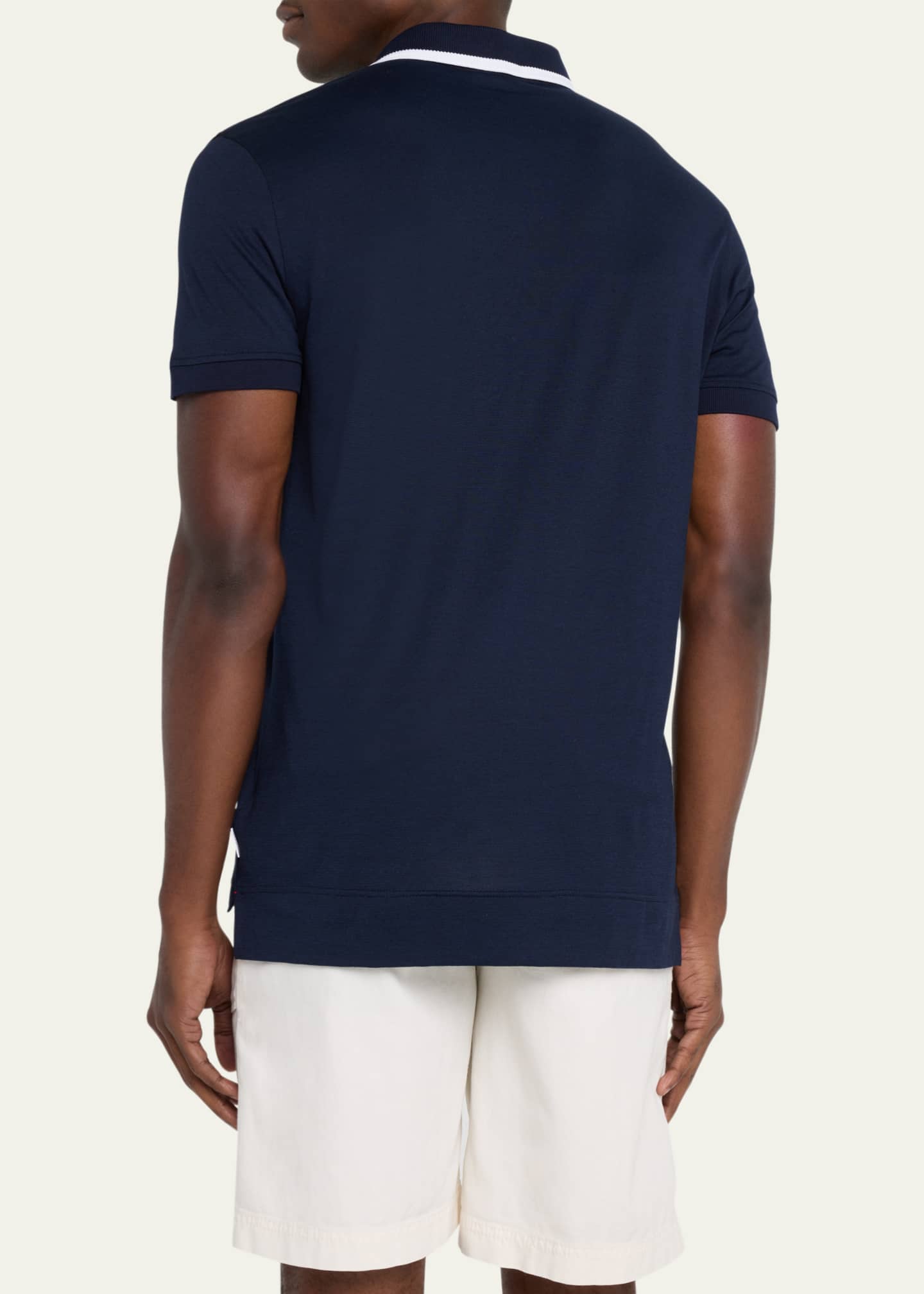 Orlebar Brown Men's Dominic Tipped-Collar Polo Shirt Image 3 of 5