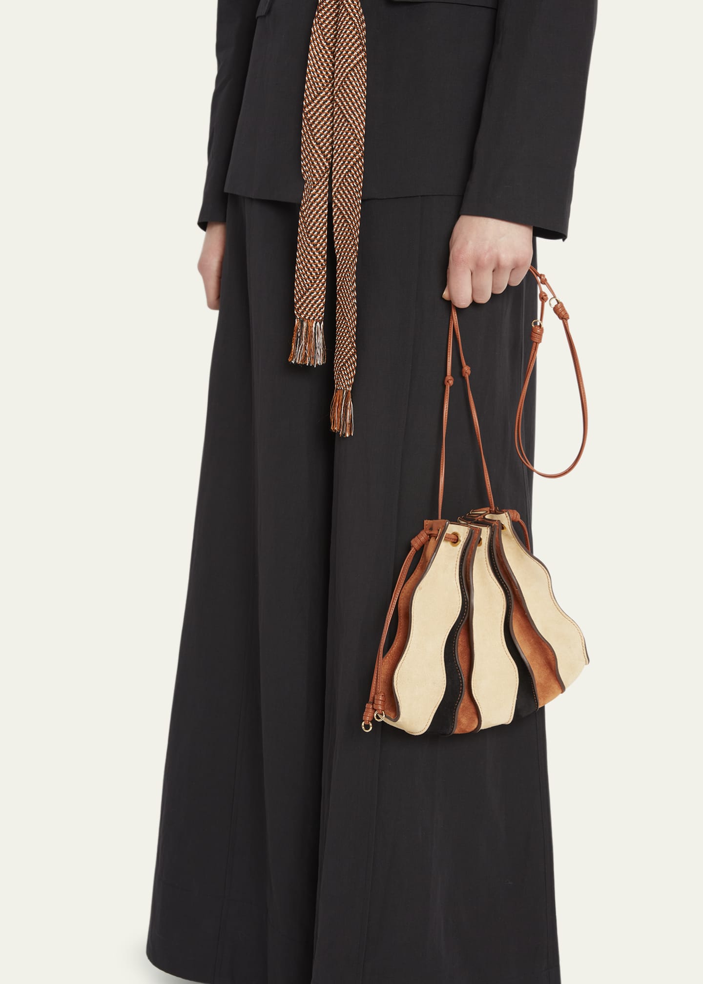 Ulla Johnson Adria Small Pleated Wave Shoulder Bag Bergdorf Goodman