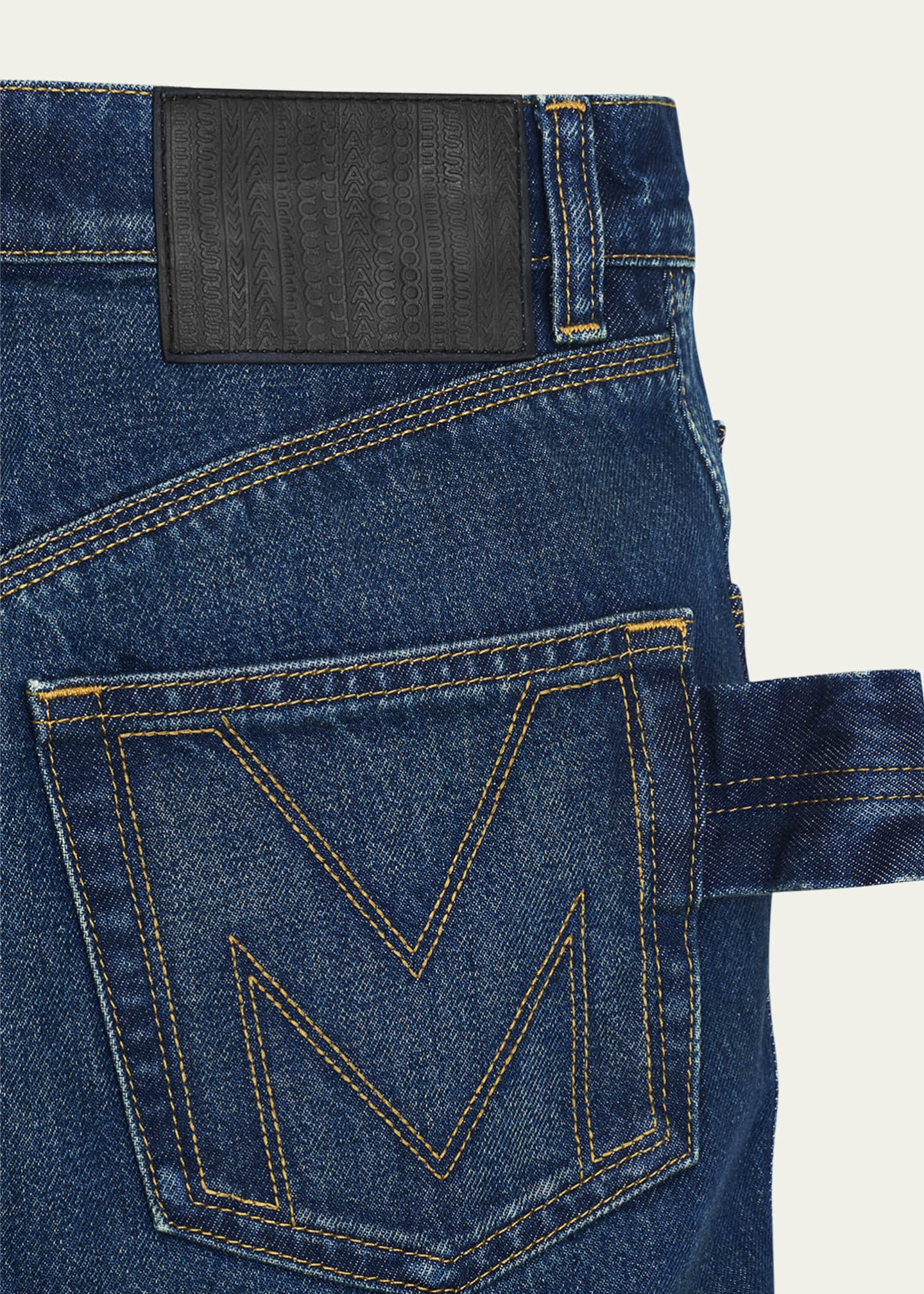 Marc Jacobs Paneled Denim Midi Skirt with Pleating Image 5 of 5