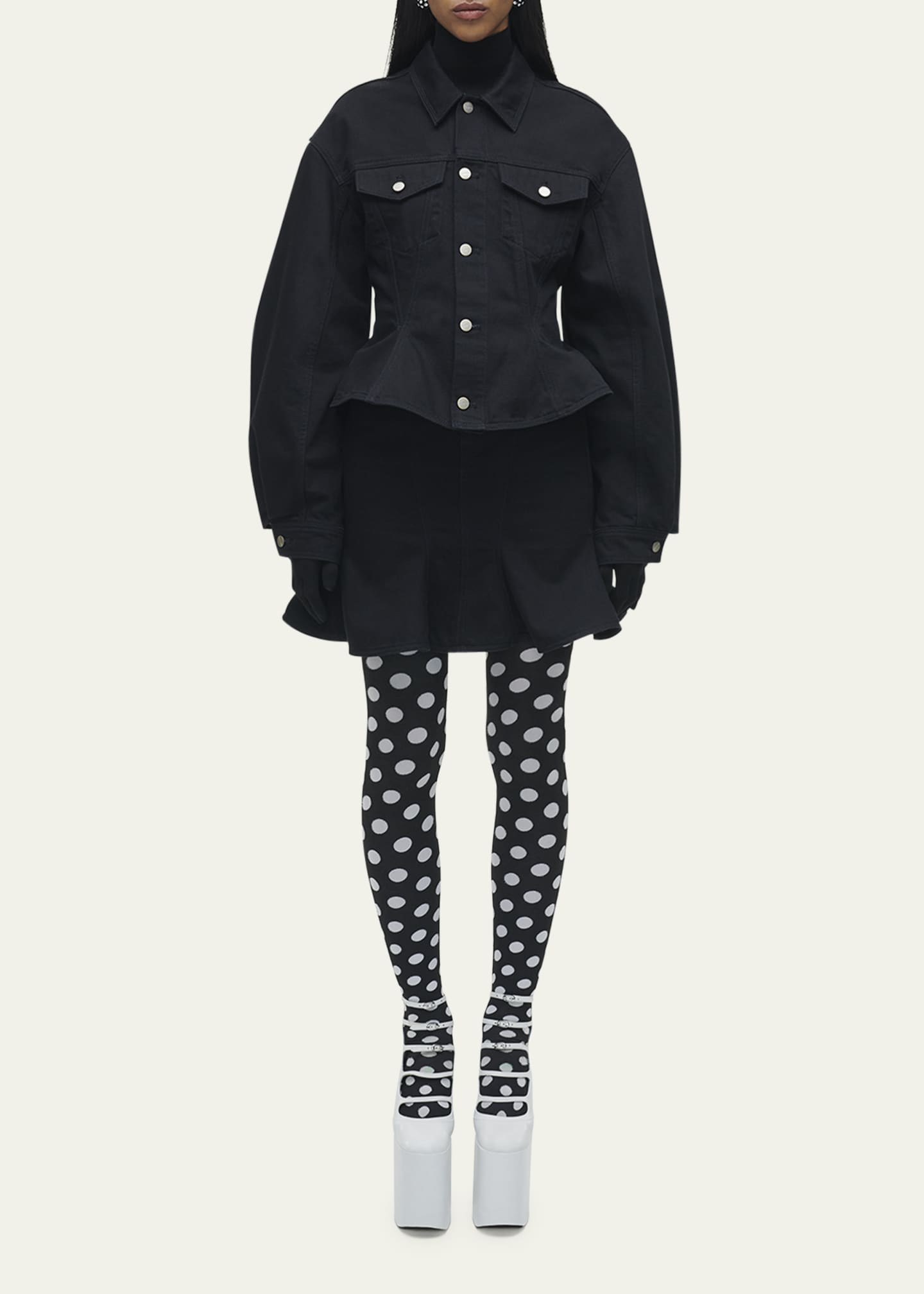 Marc Jacobs Fluted Denim Jacket Image 2 of 5