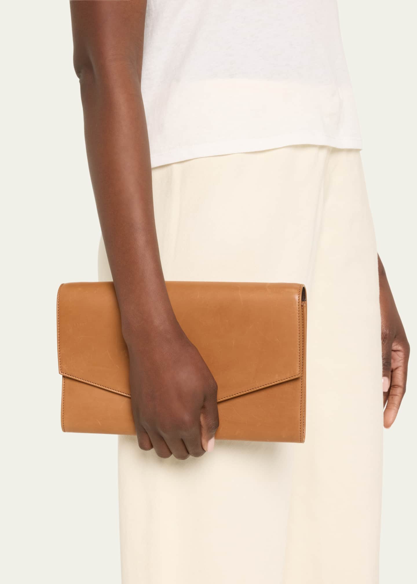 Large leather envelope online clutch