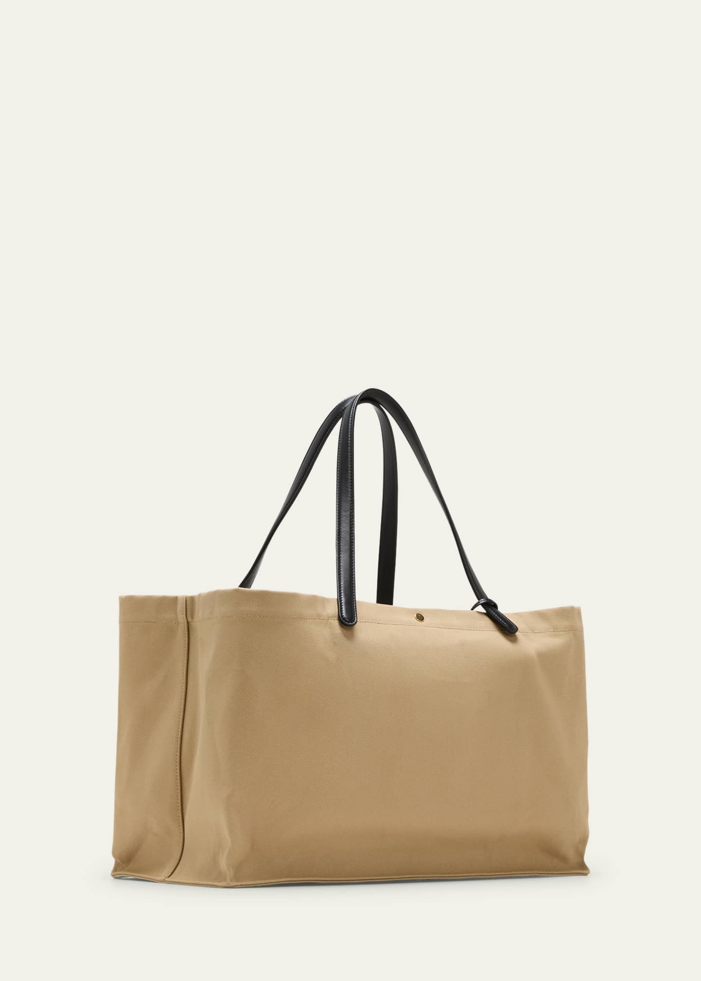 THE ROW Idaho XL Tote Bag in Cotton Twill and Leather Bergdorf Goodman