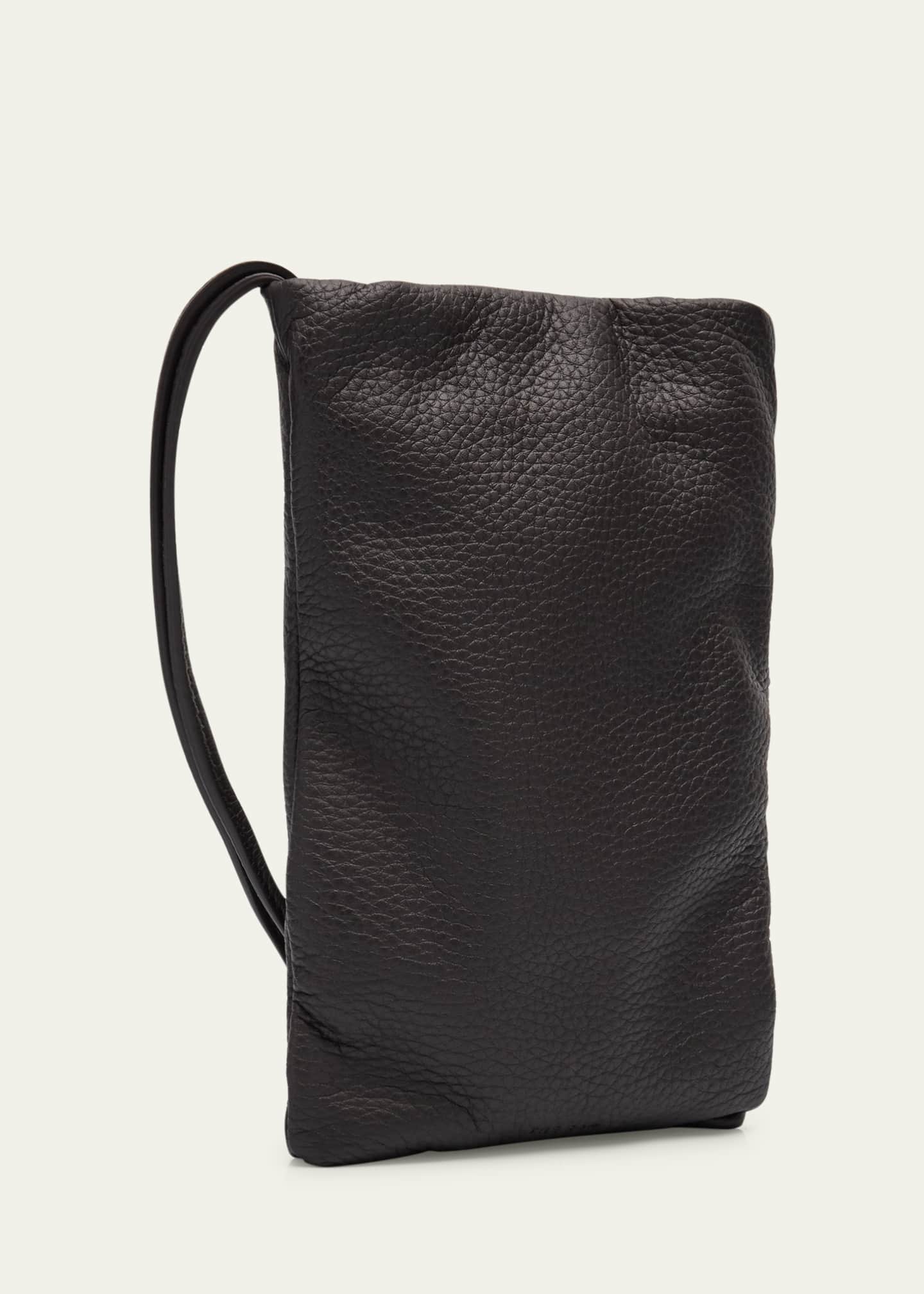 THE ROW Small Bourse Phone Case Crossbody Bag in Deerskin Leather