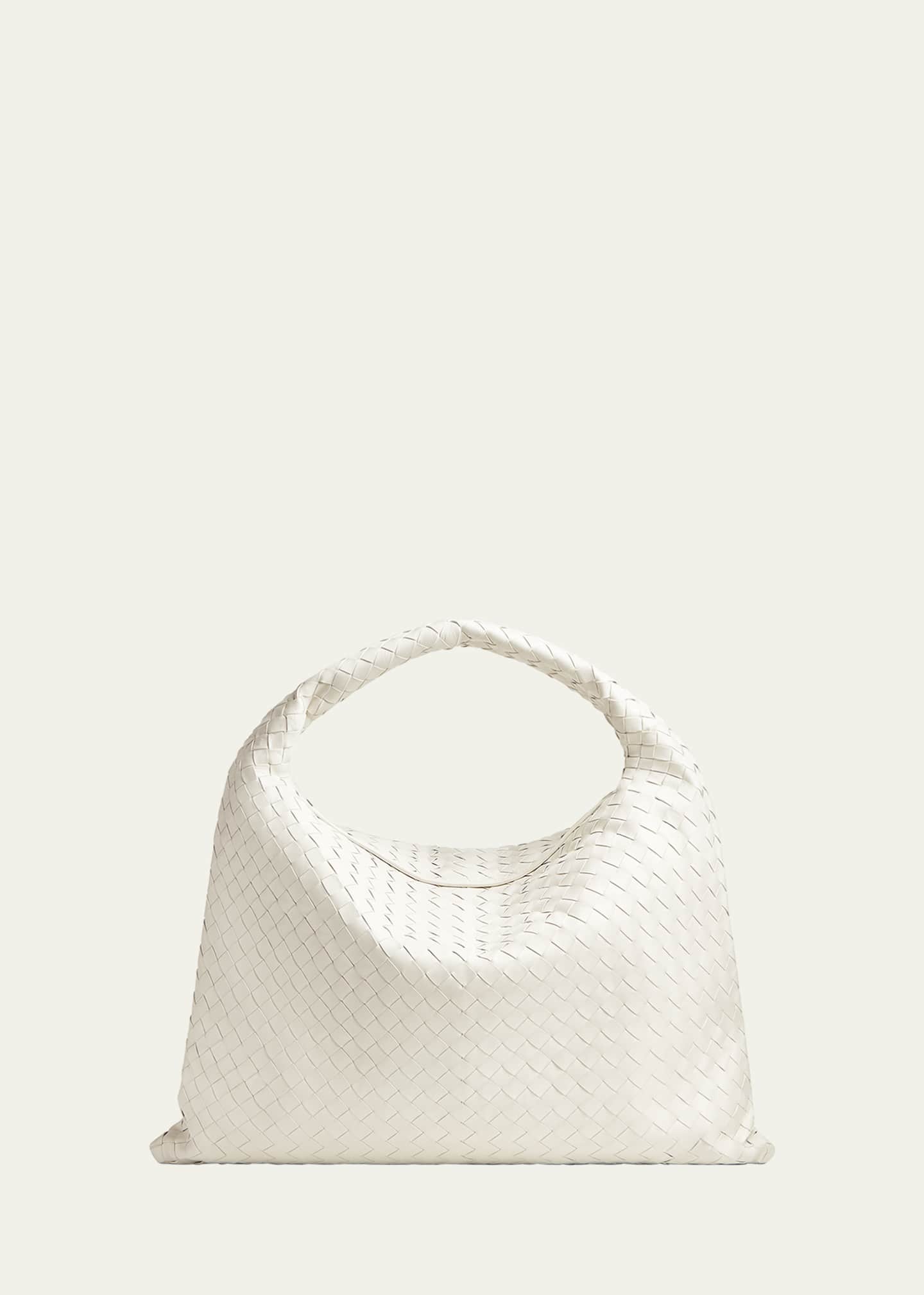 Bottega Veneta Hop Large Shoulder Bag White