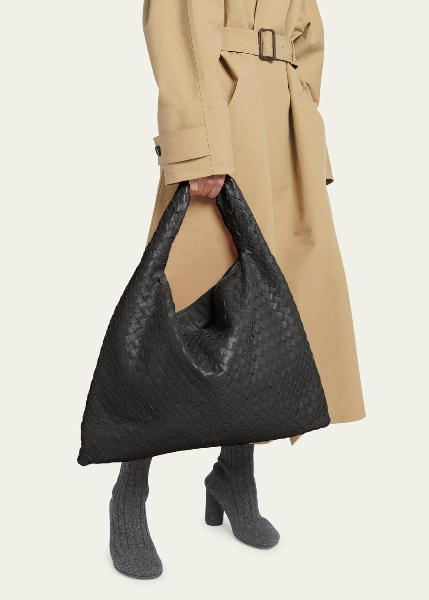 Bottega Veneta Large Hop Bag in Natural