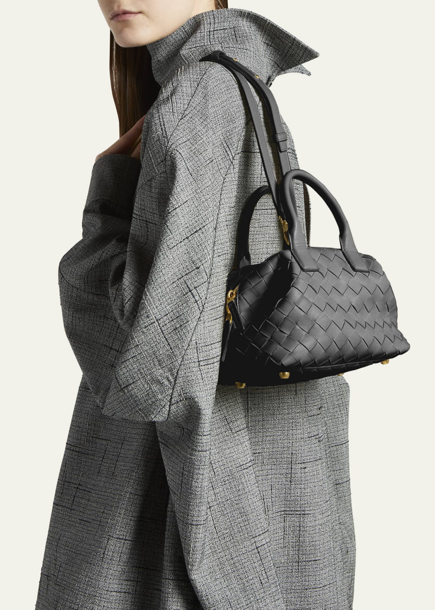 Bottega Veneta Mini Leather Bauletto Tote Bag